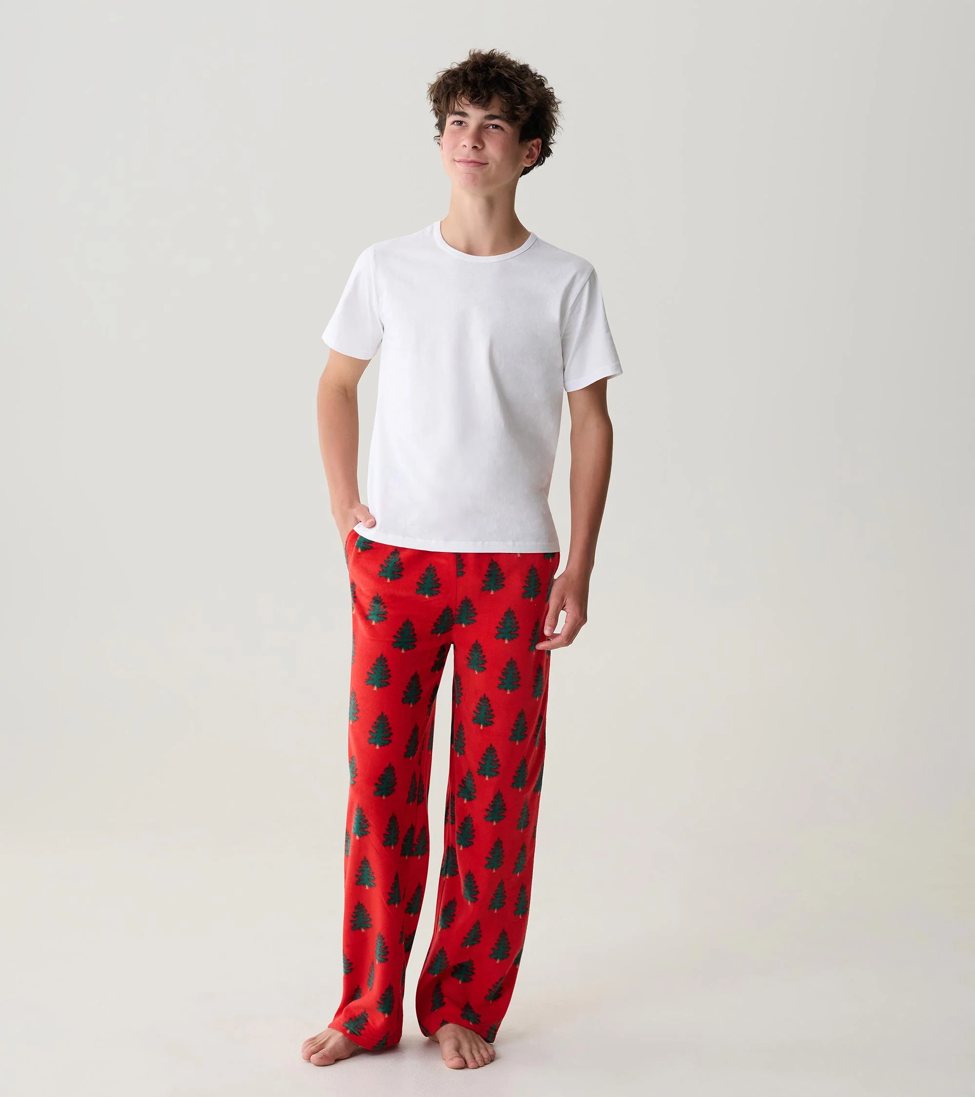 Adult Trees On Red Polar Pants - Image 5