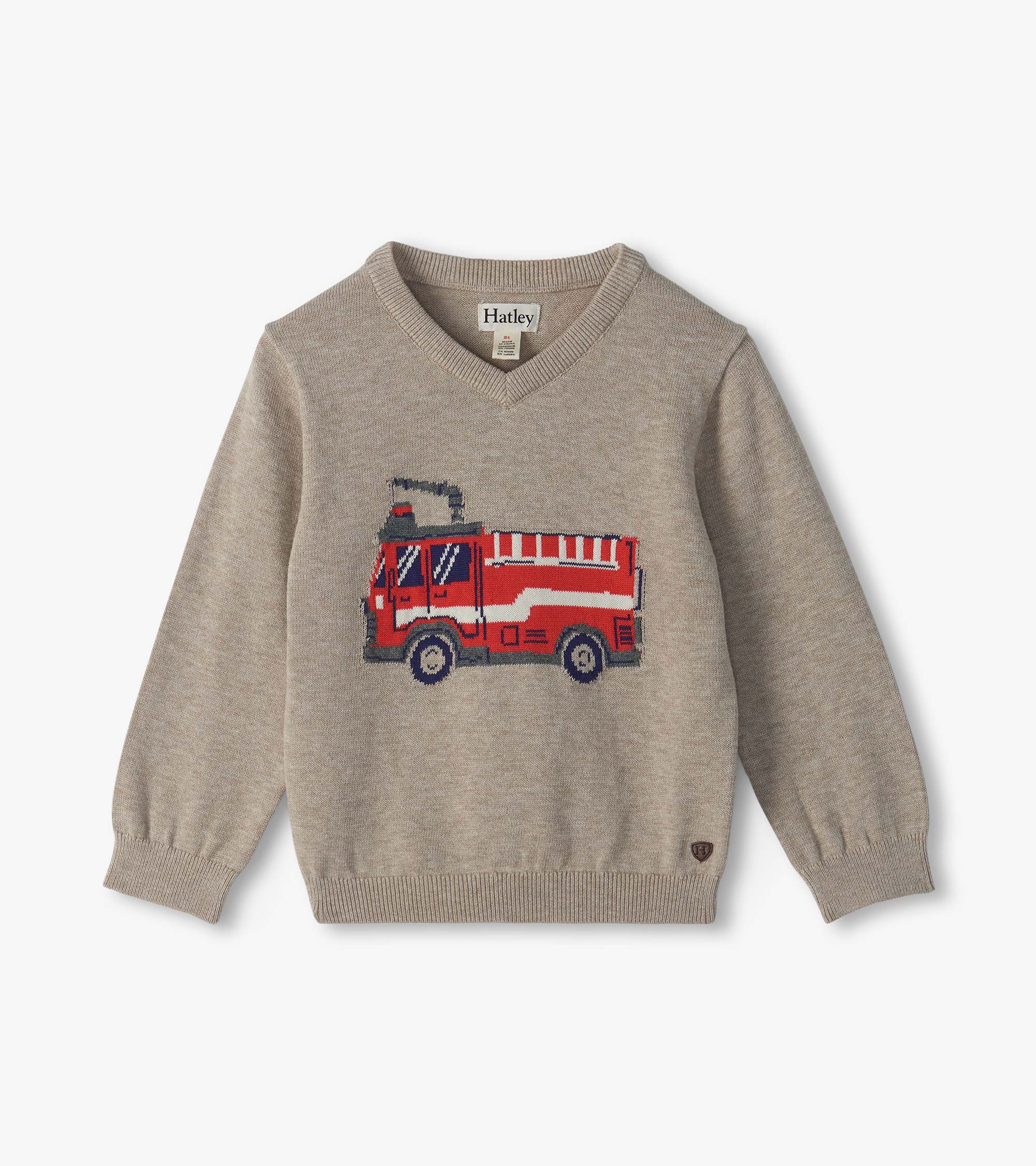 Baby & Toddler Boys Firetruck V-Neck Sweater