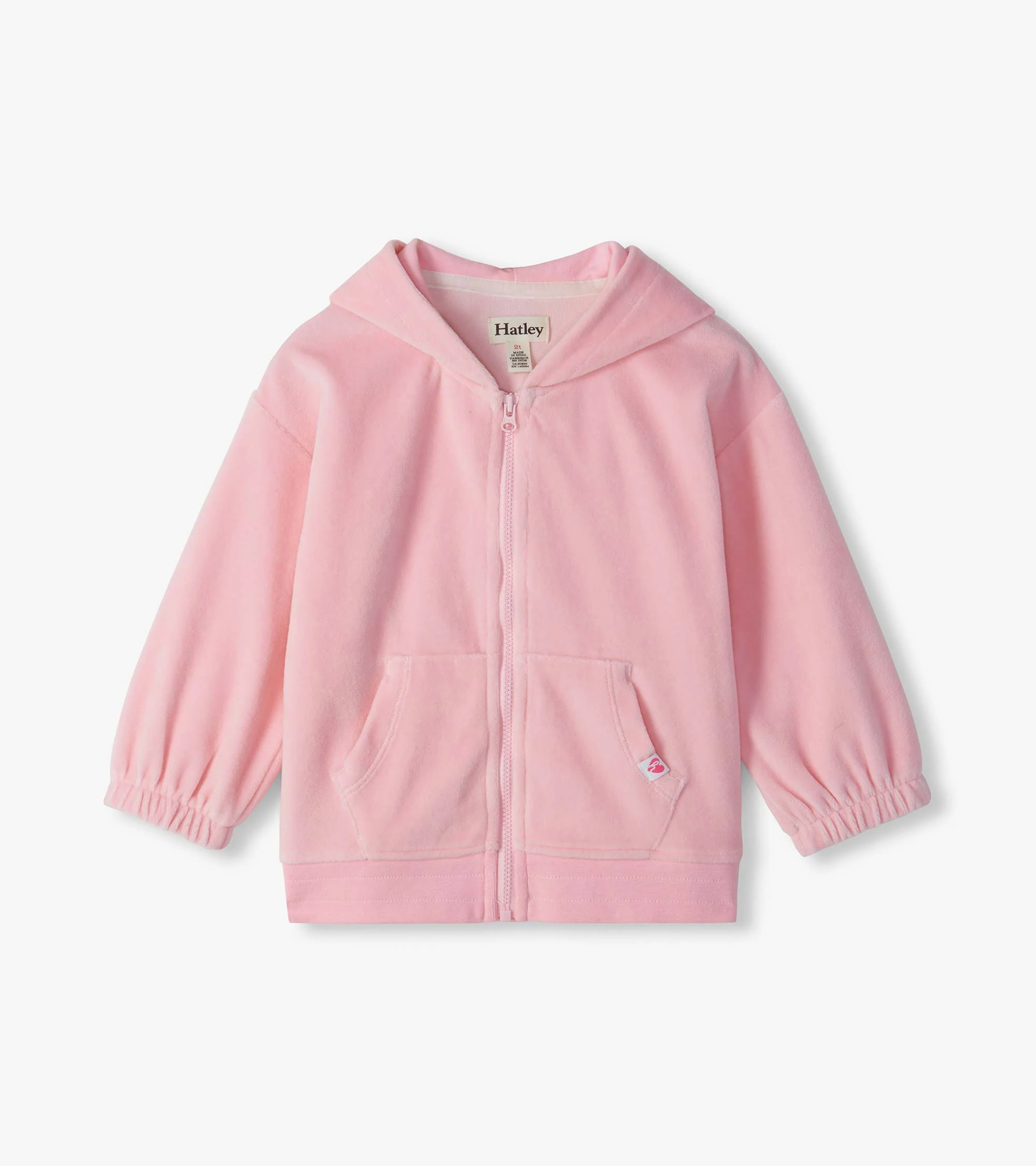 Baby & Toddler Girls Orchid Pink Velour Full Zip Hoodie
