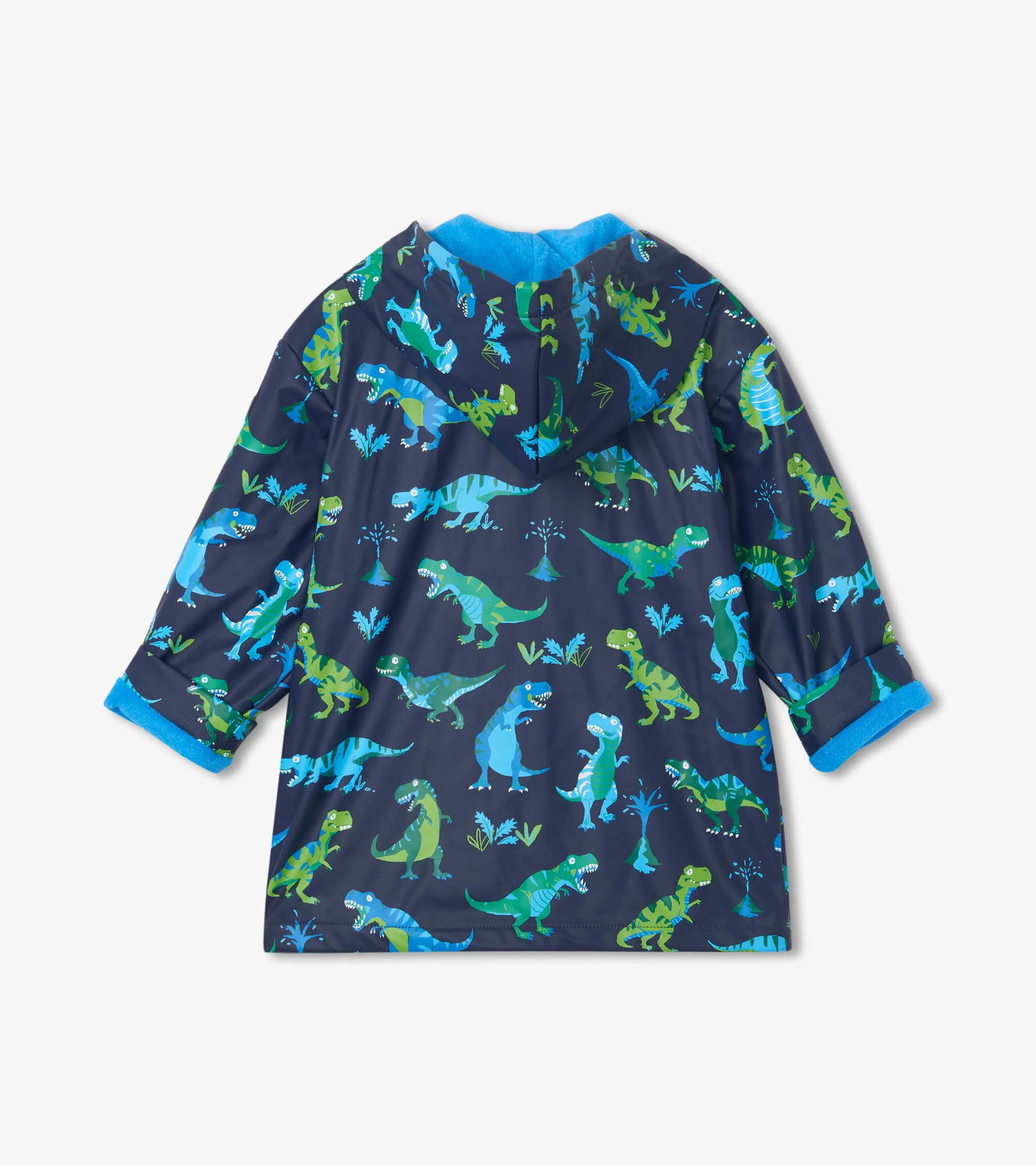 Boys Dino Button-Up Raincoat - Image 2