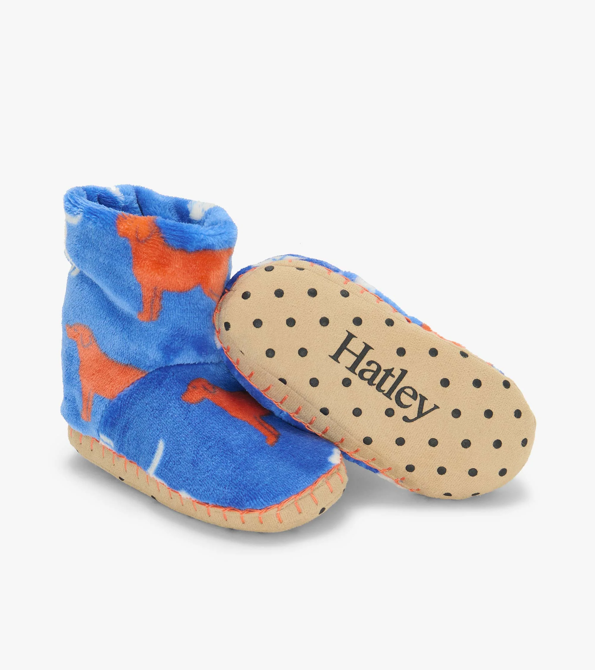 Boys Dog Silhouette Fleece Slippers - Image 3