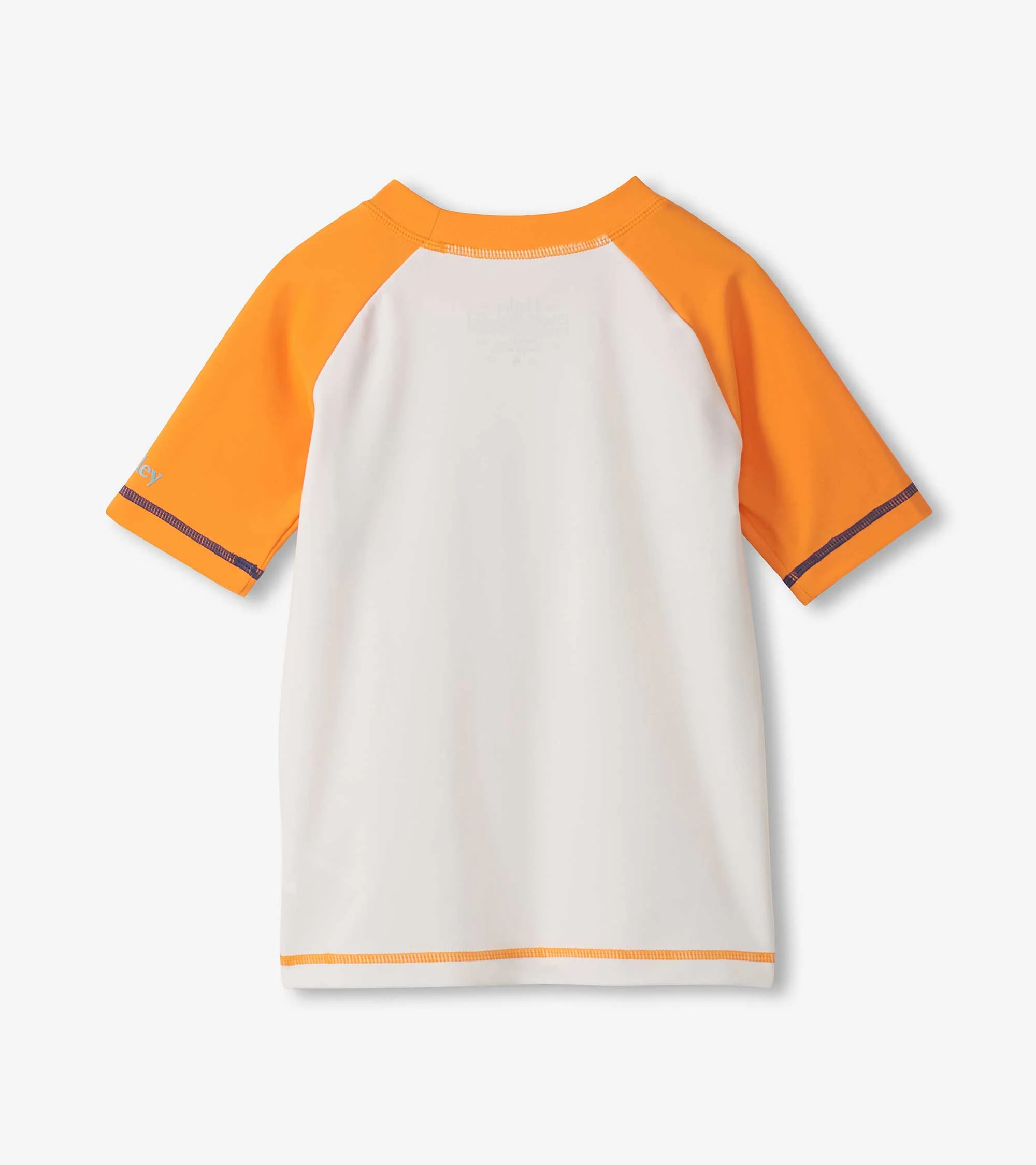 Boys Sunny Orange Short Sleeve Rashguard - Image 2