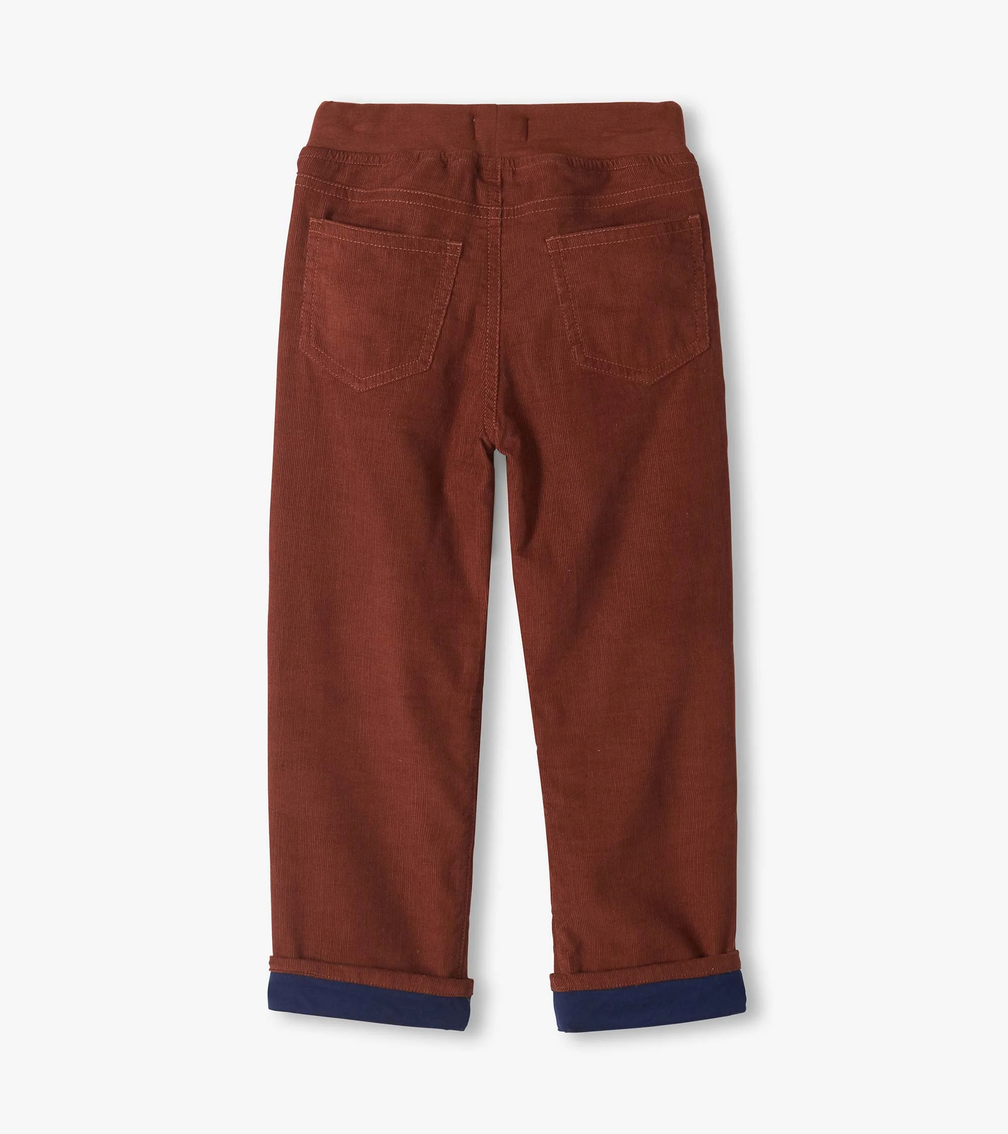 Boys Tortoise Shell Jersey Lined Pull On Pants - Image 2