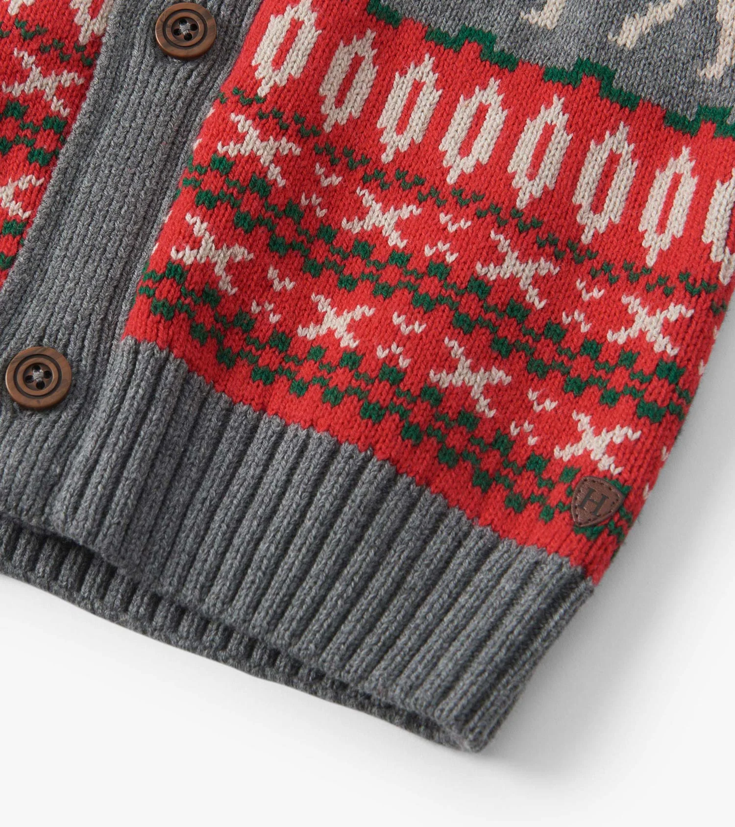 Boys Winter Elk Shawl Collar Cardigan - Image 3