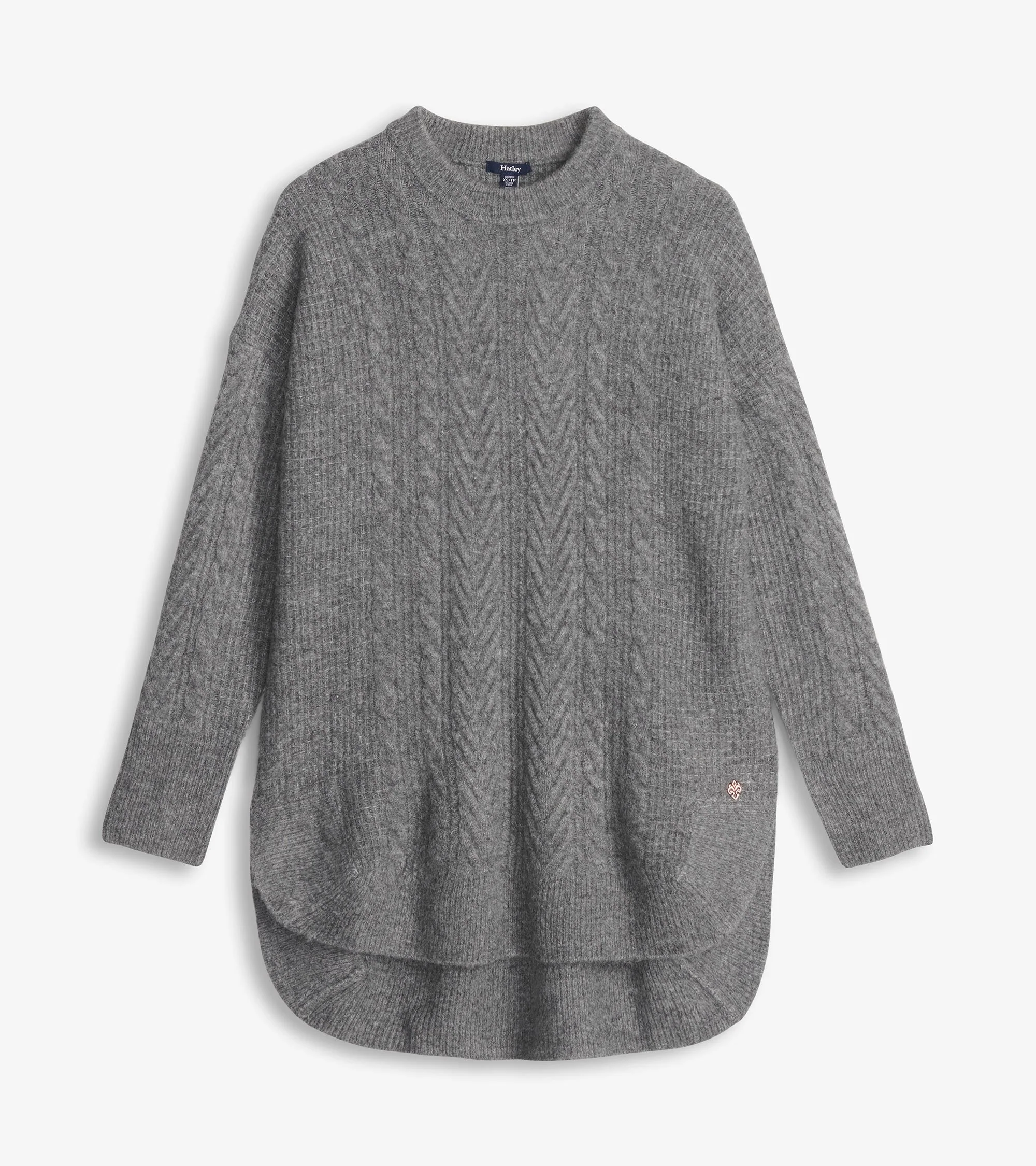 Cable Knit Tunic - Charcoal Heather - Image 2