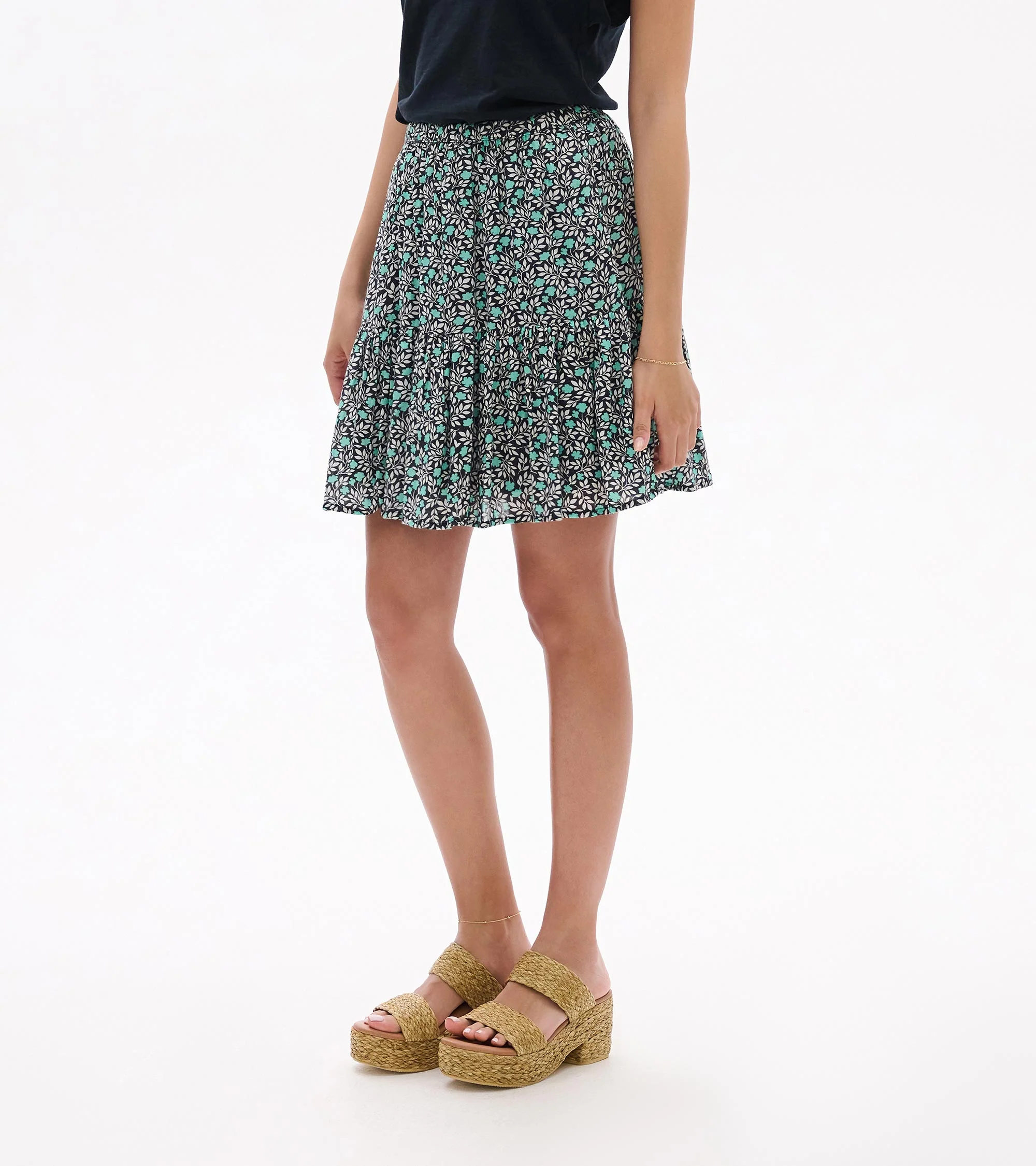Flounce Skirt - Mini Vines