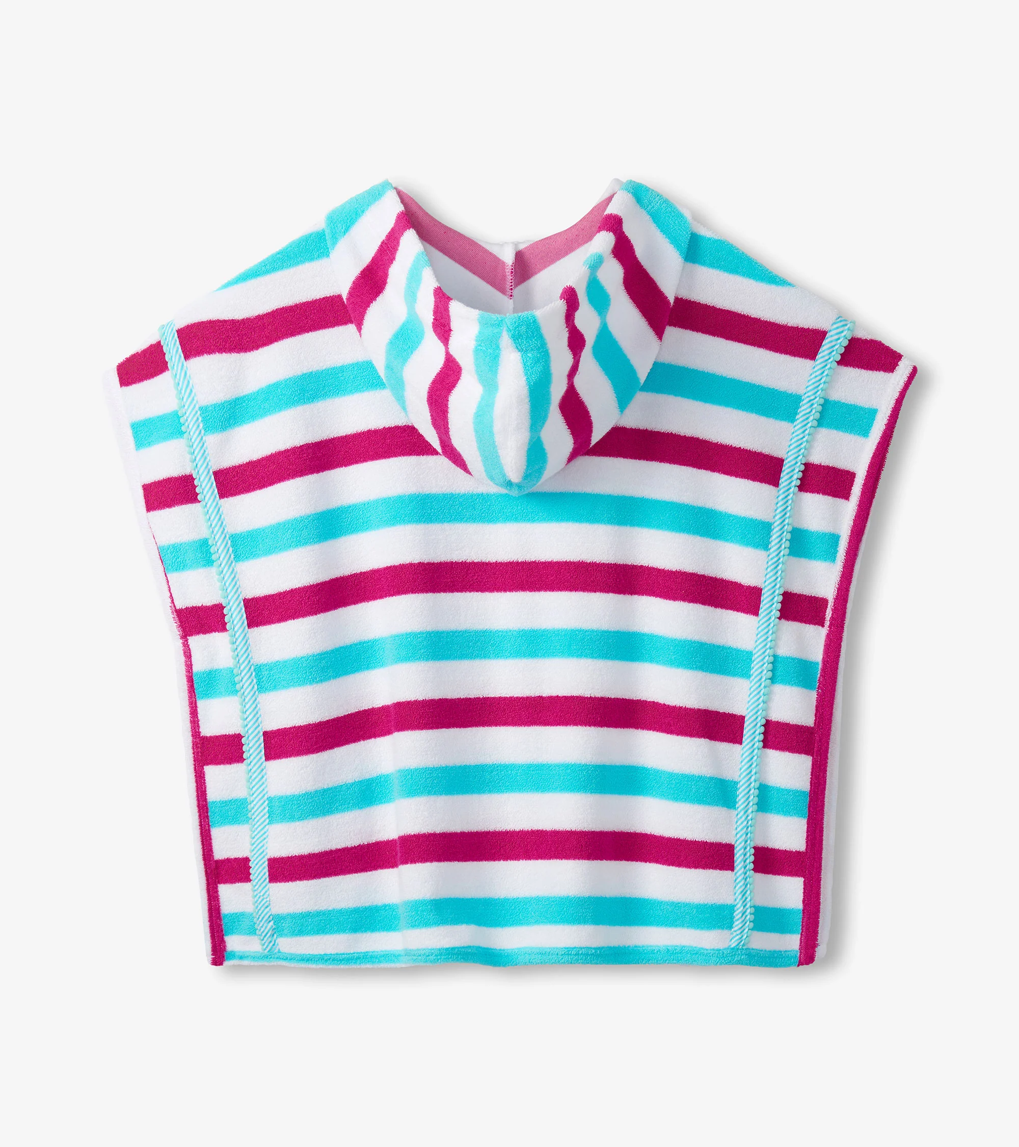 Girls Beach Stripes Hooded Cover-Up - Image 2