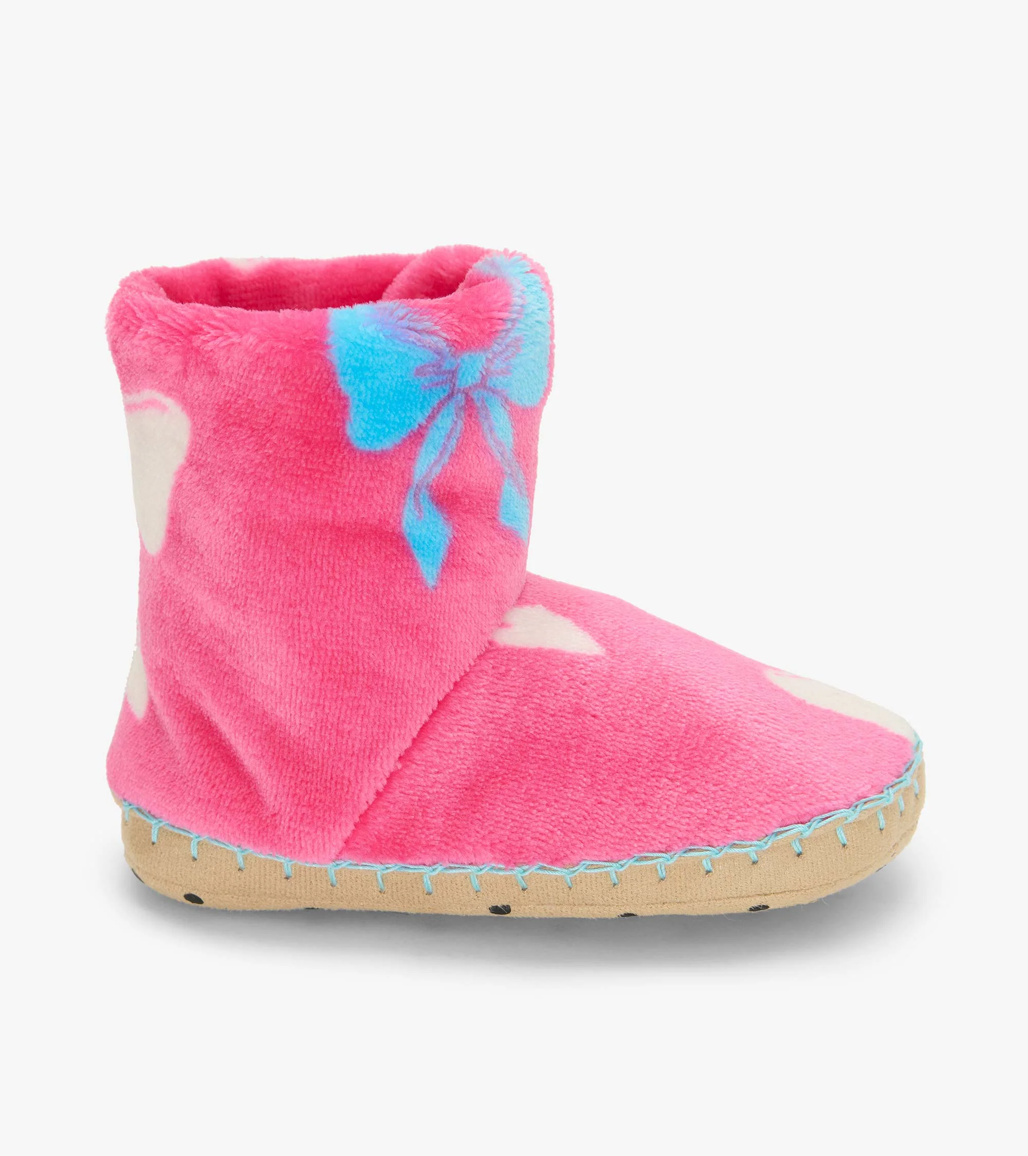 Girls Big Bows Fleece Slippers - Image 2