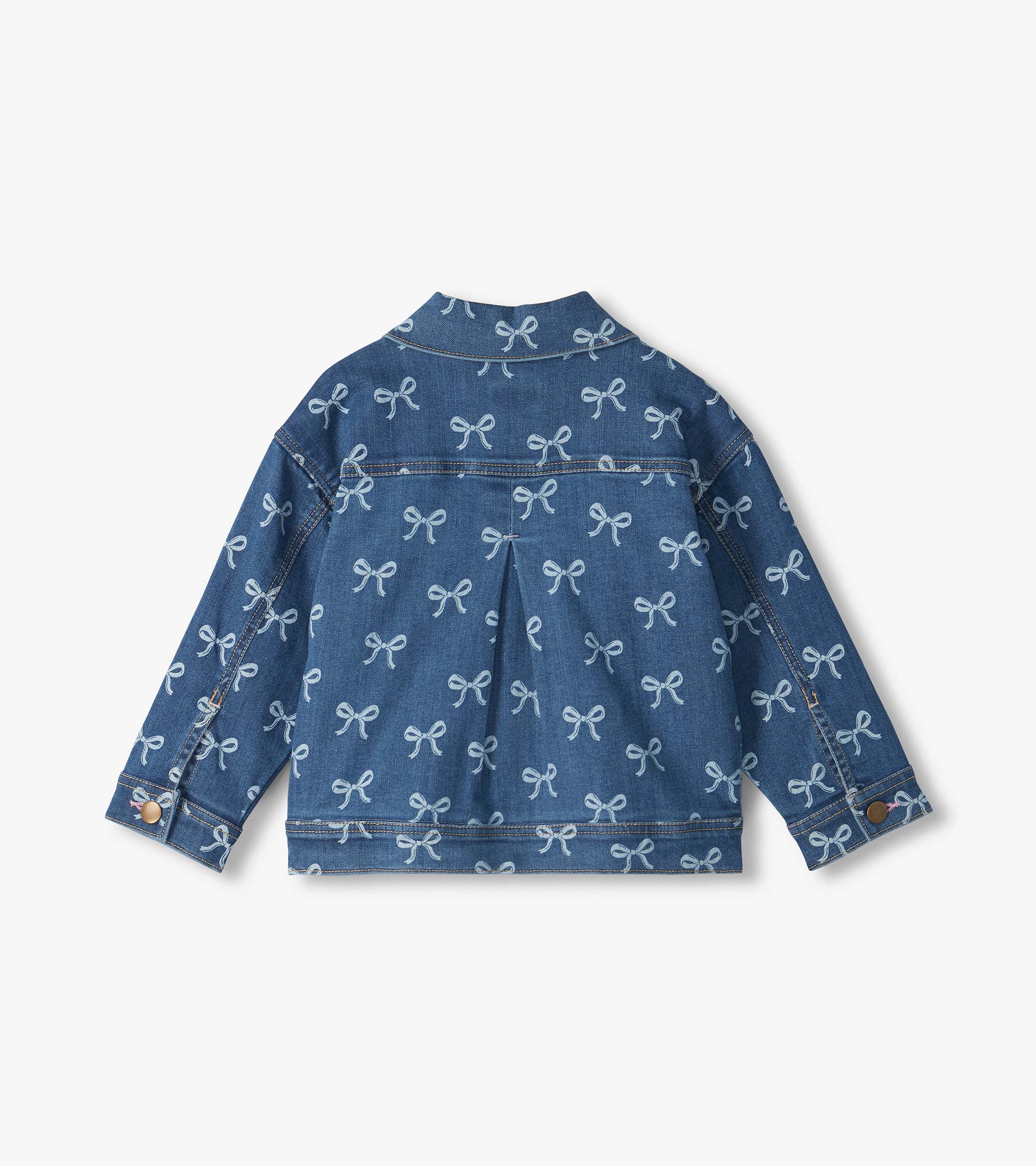 Girls Bows Slouchy Denim Jacket - Image 2