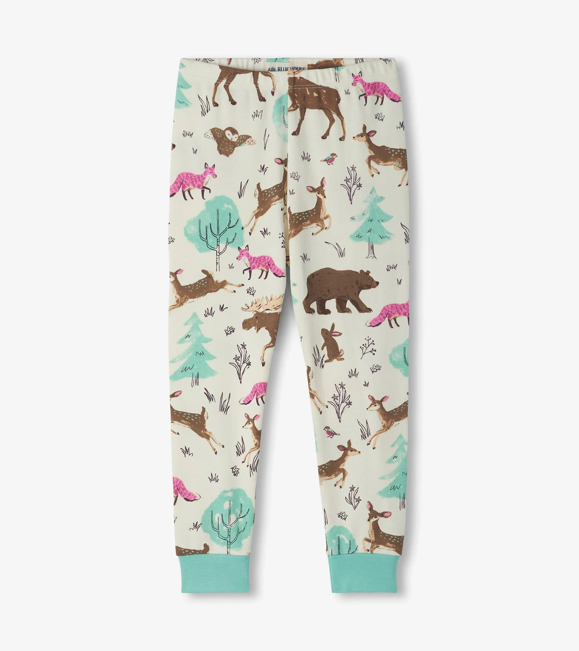 Girls Forest Animals Pajama Set - Image 3