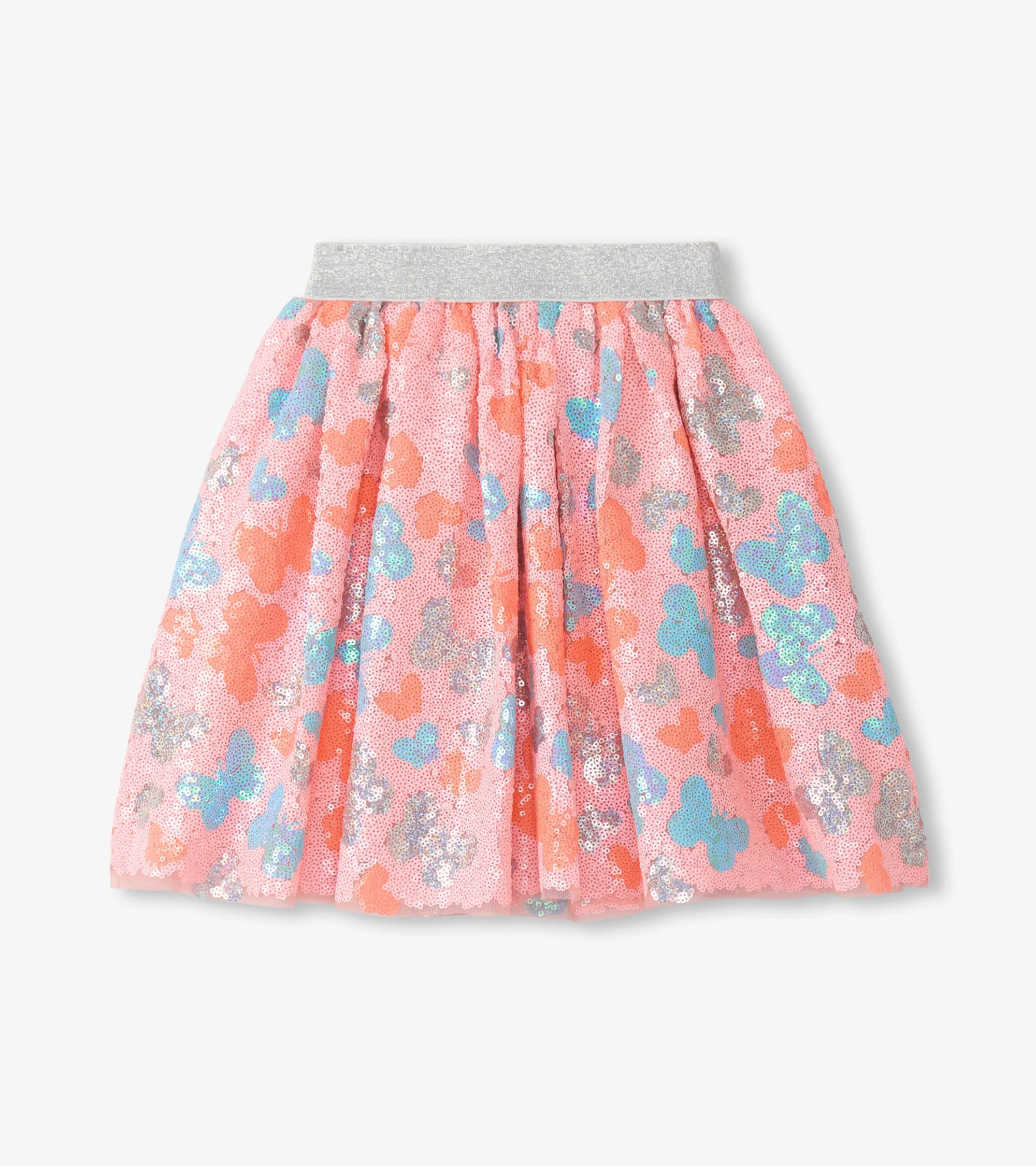Girls Glitter Butterfly Sequin Skirt