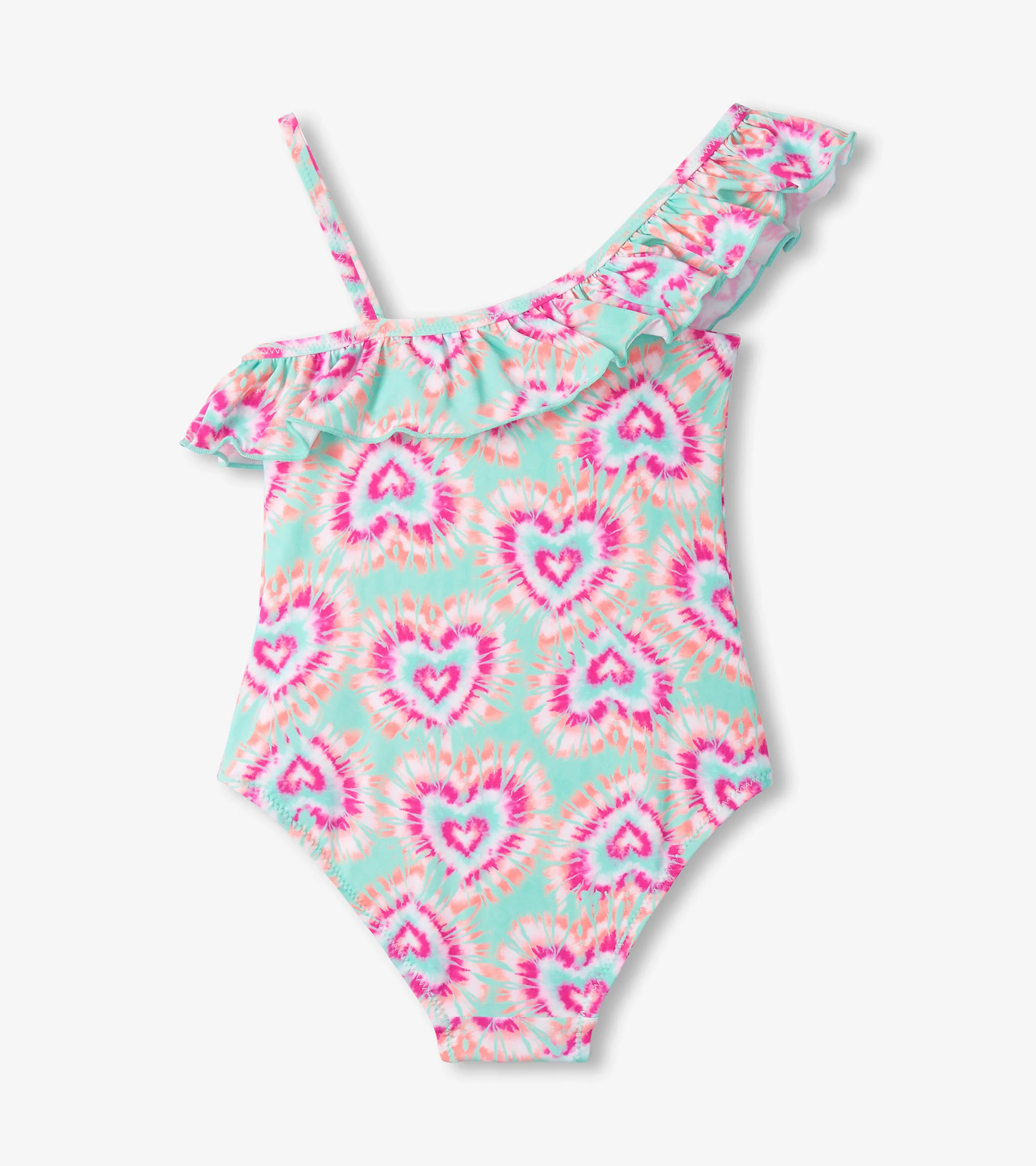 Girls Hearts One-Shoulder Swimsuit - Image 2
