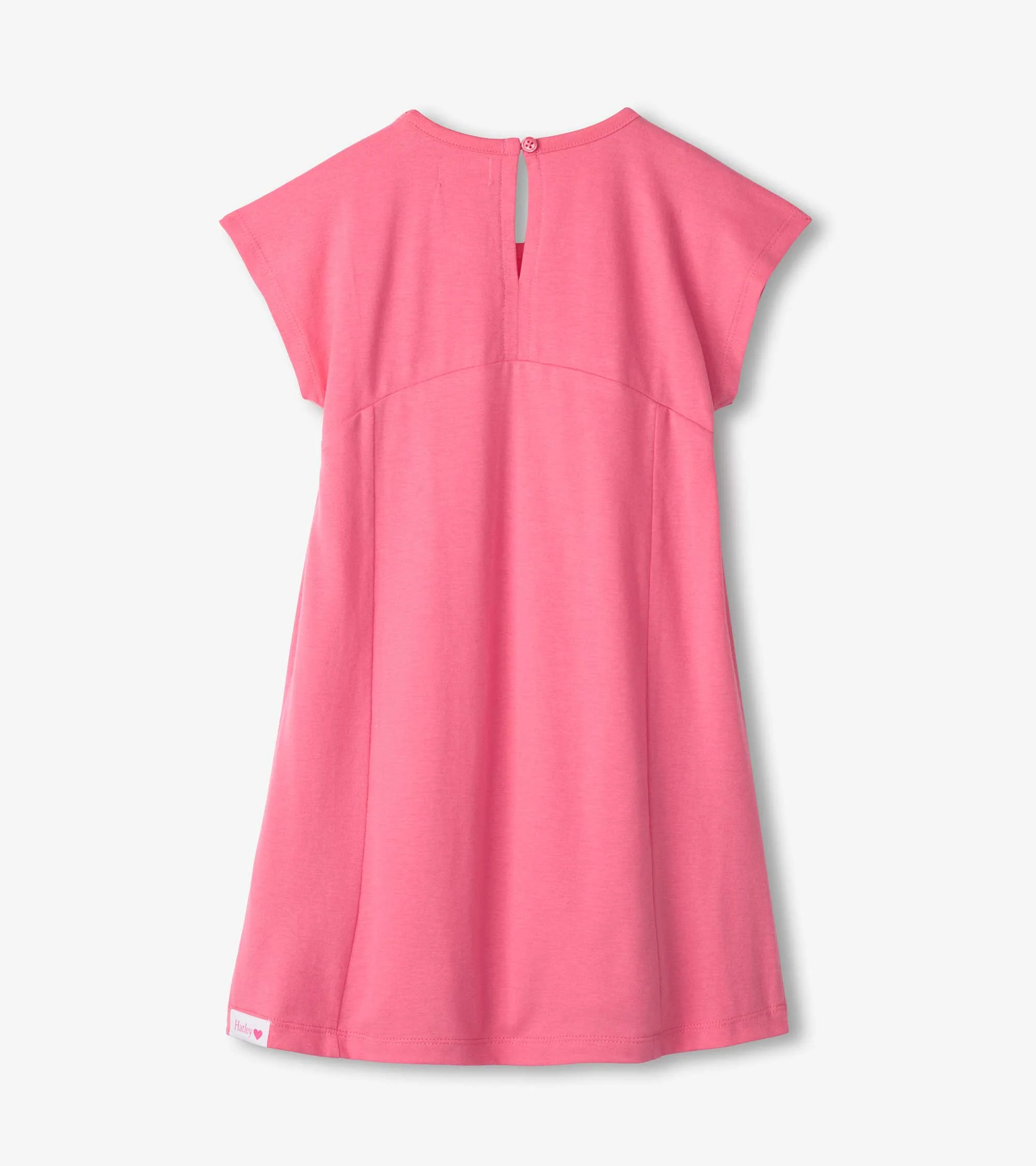 Girls Pink Butterfly A-Line Panel Dress - Image 2