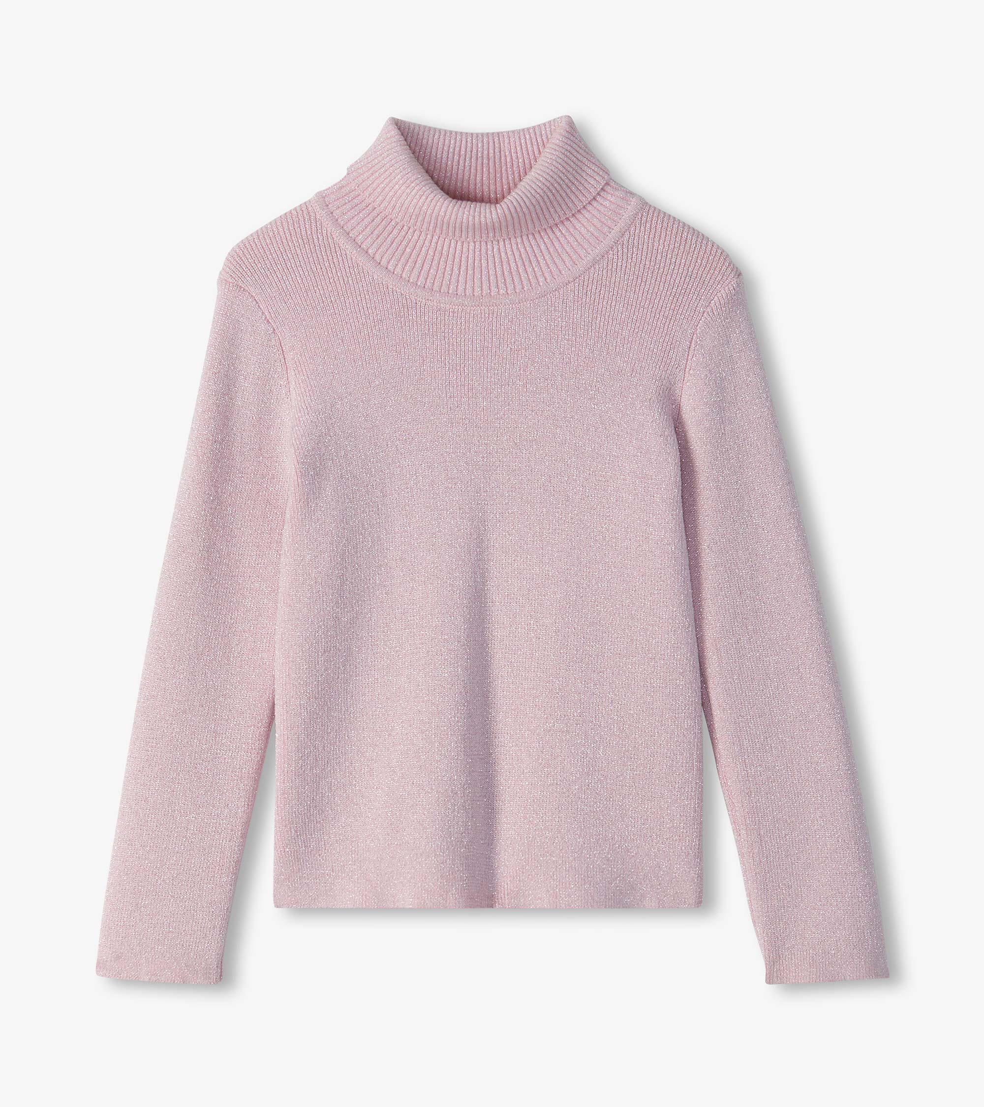 Girls Pink Glitter Turtleneck