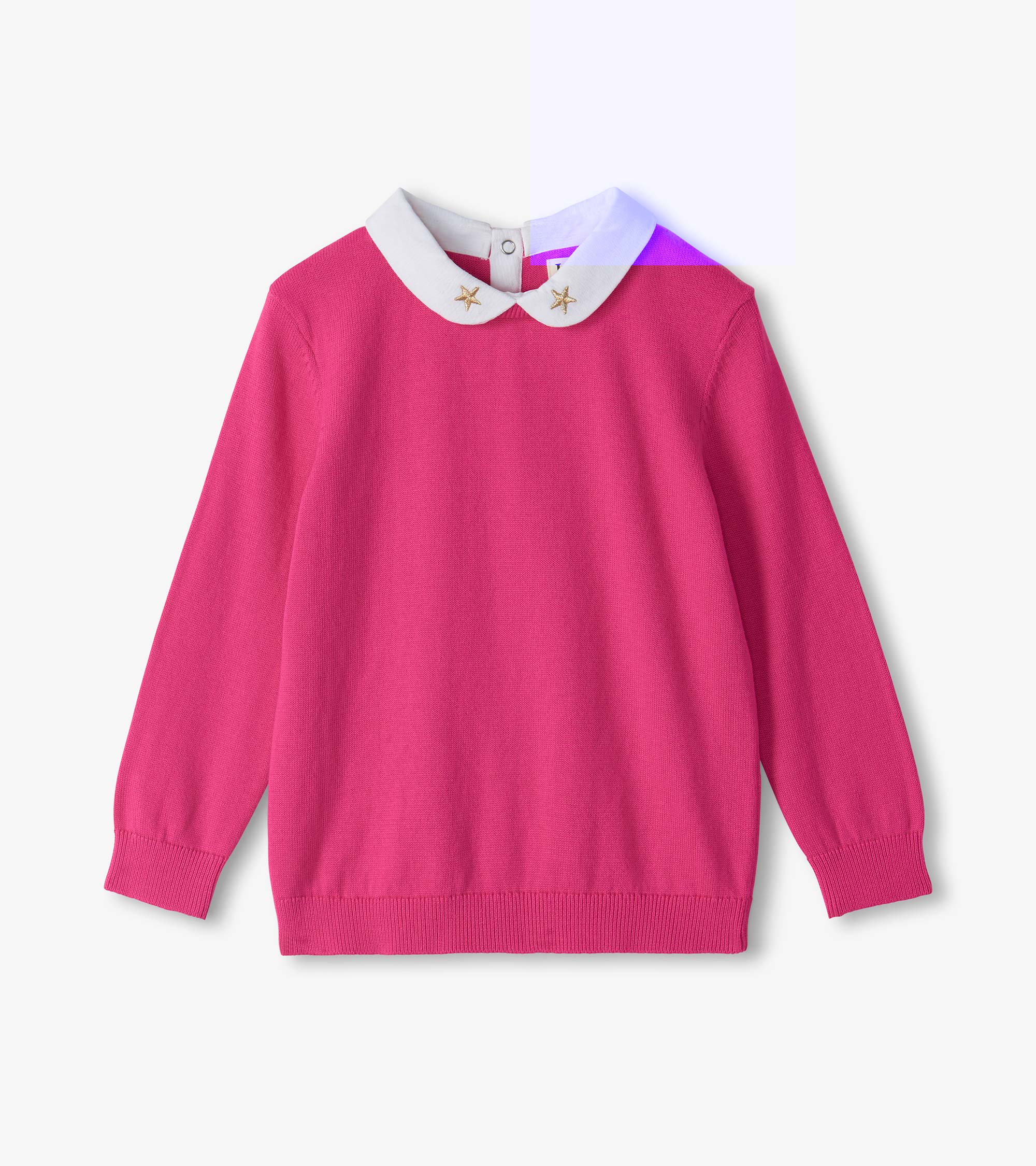 Girls Pink Yarrow Peter Pan Collar Sweater