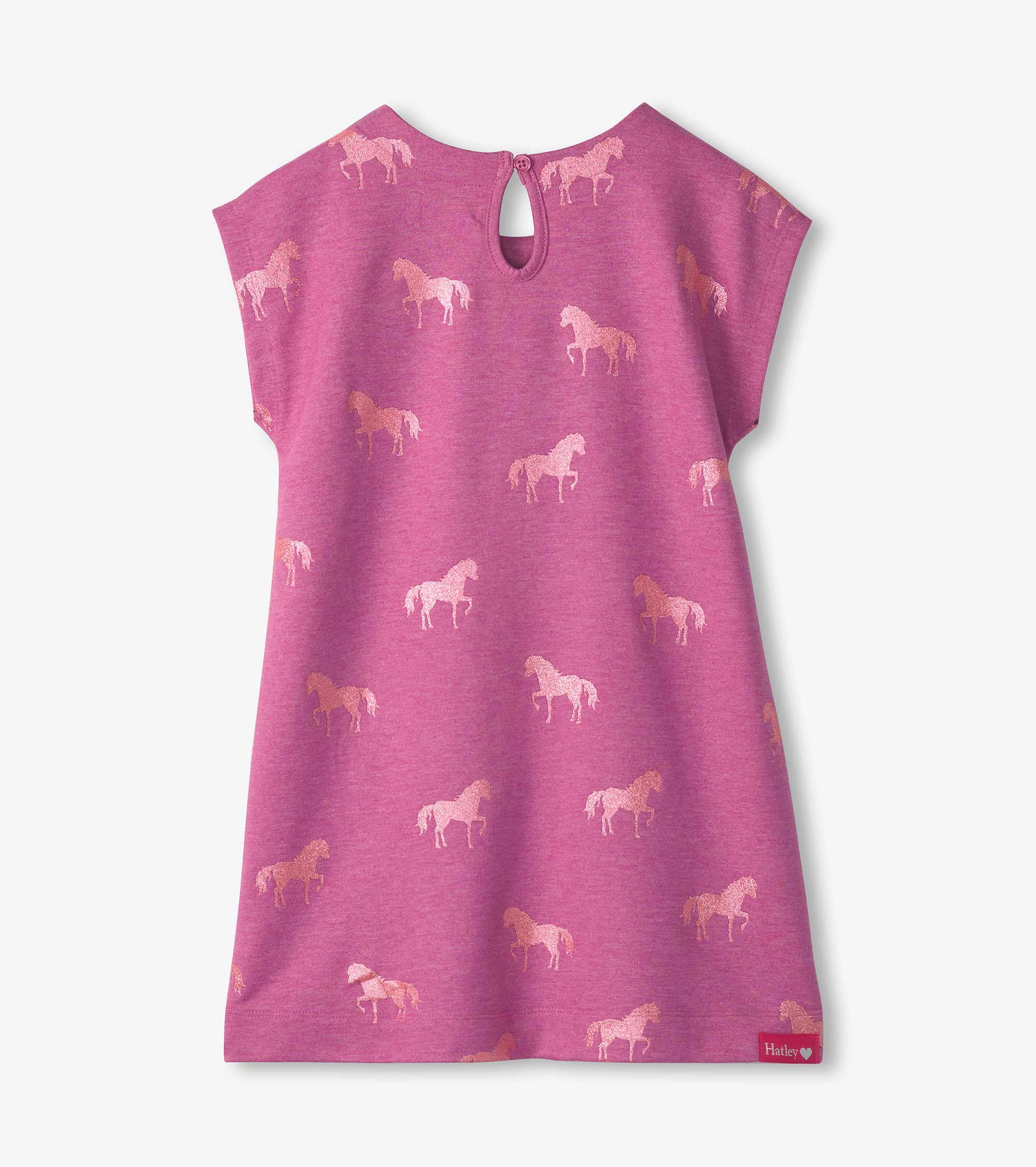 Girls Shimmer Horses Slouchy Dress - Image 2