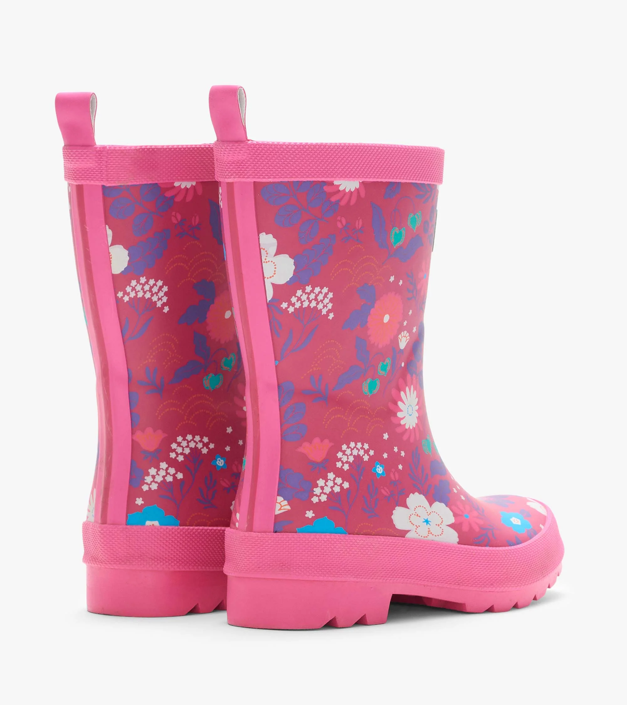 Girls Tiny Flowers Matte Rain Boots - Image 3
