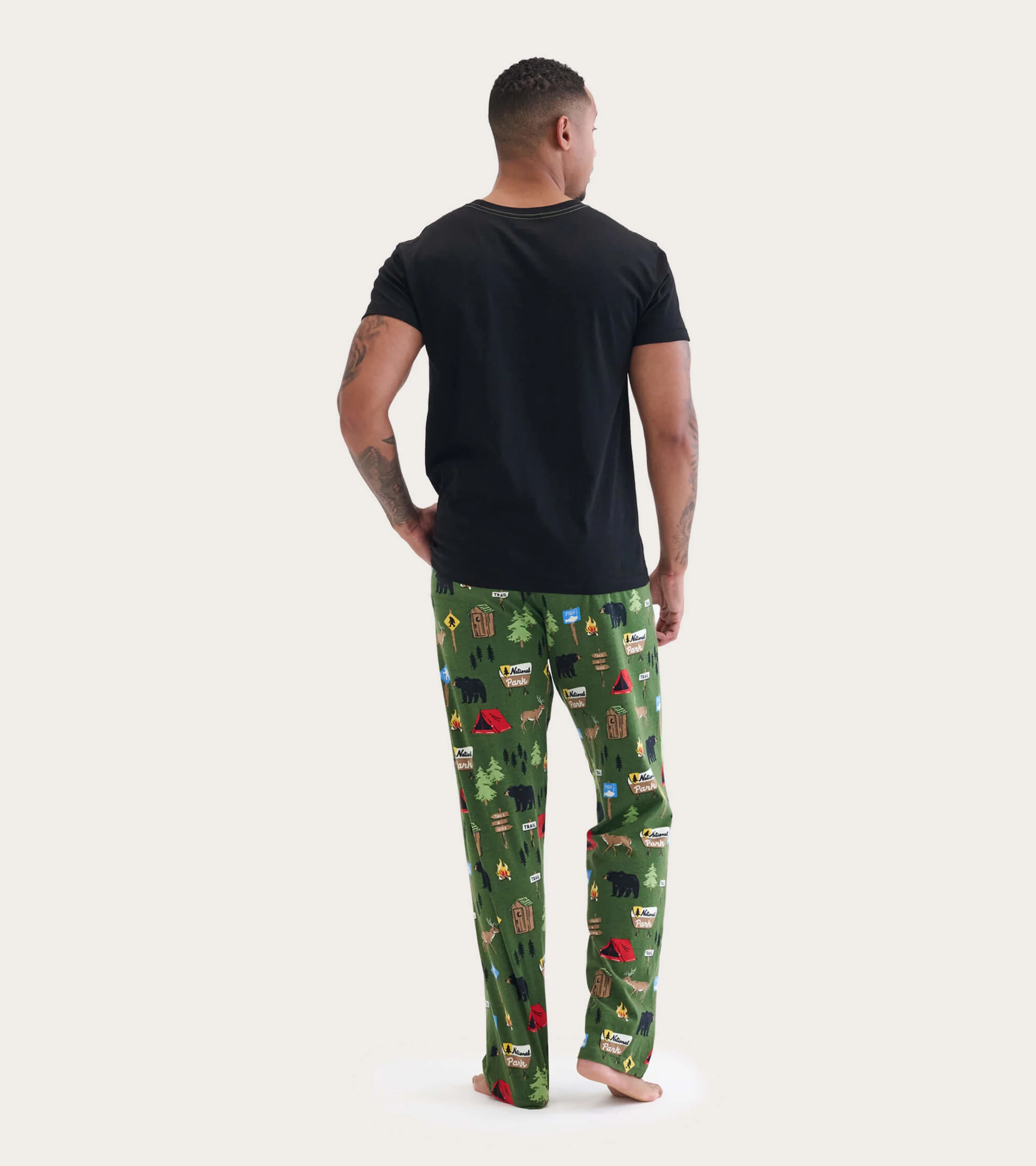 Hiking Trail Men's Stretch Cotton Pajama Pants - Image 4