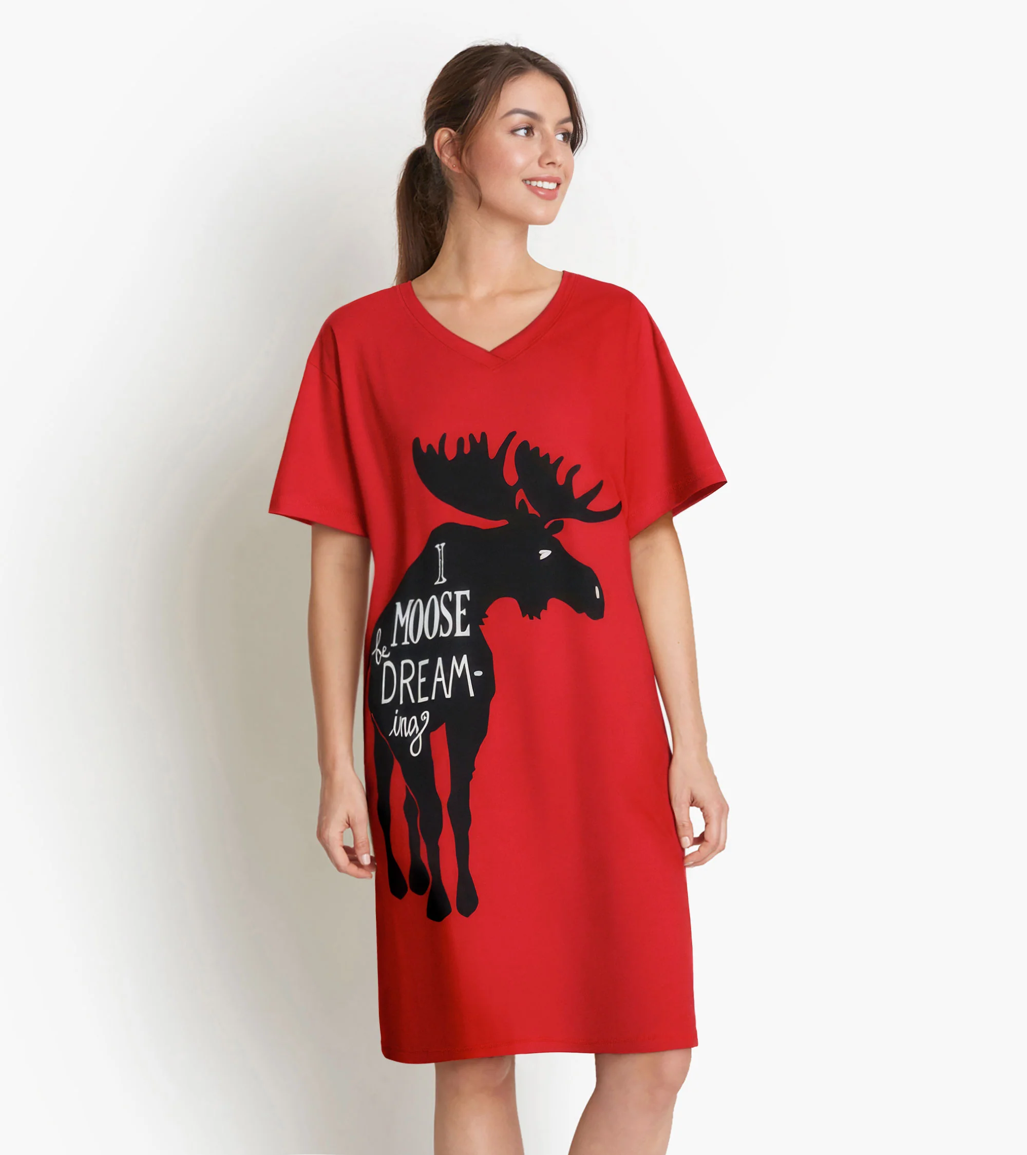 I Moose Be Dreaming Women's Cotton Sleepshirt