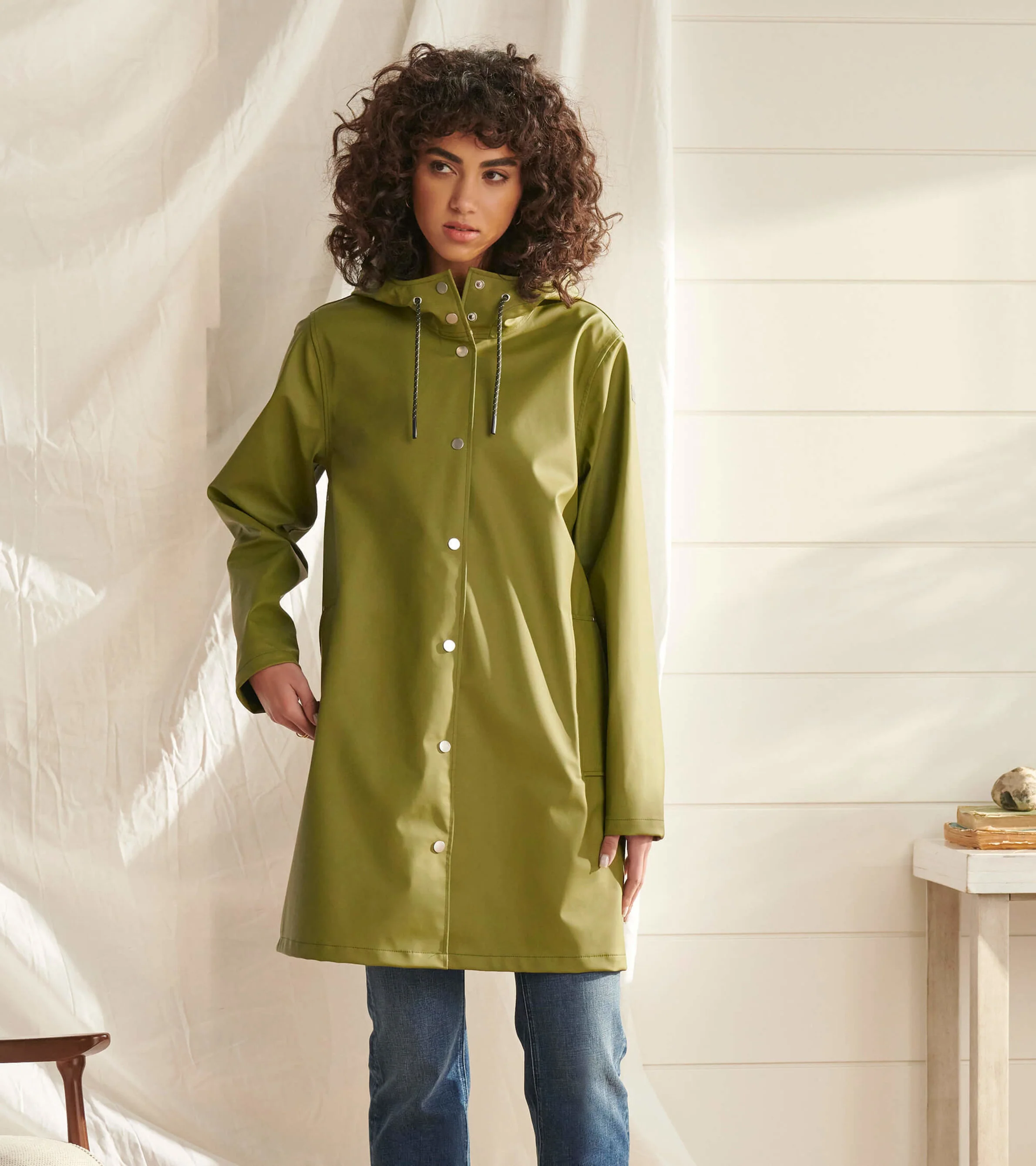 Newport Rain Jacket - Loden Green - Image 5