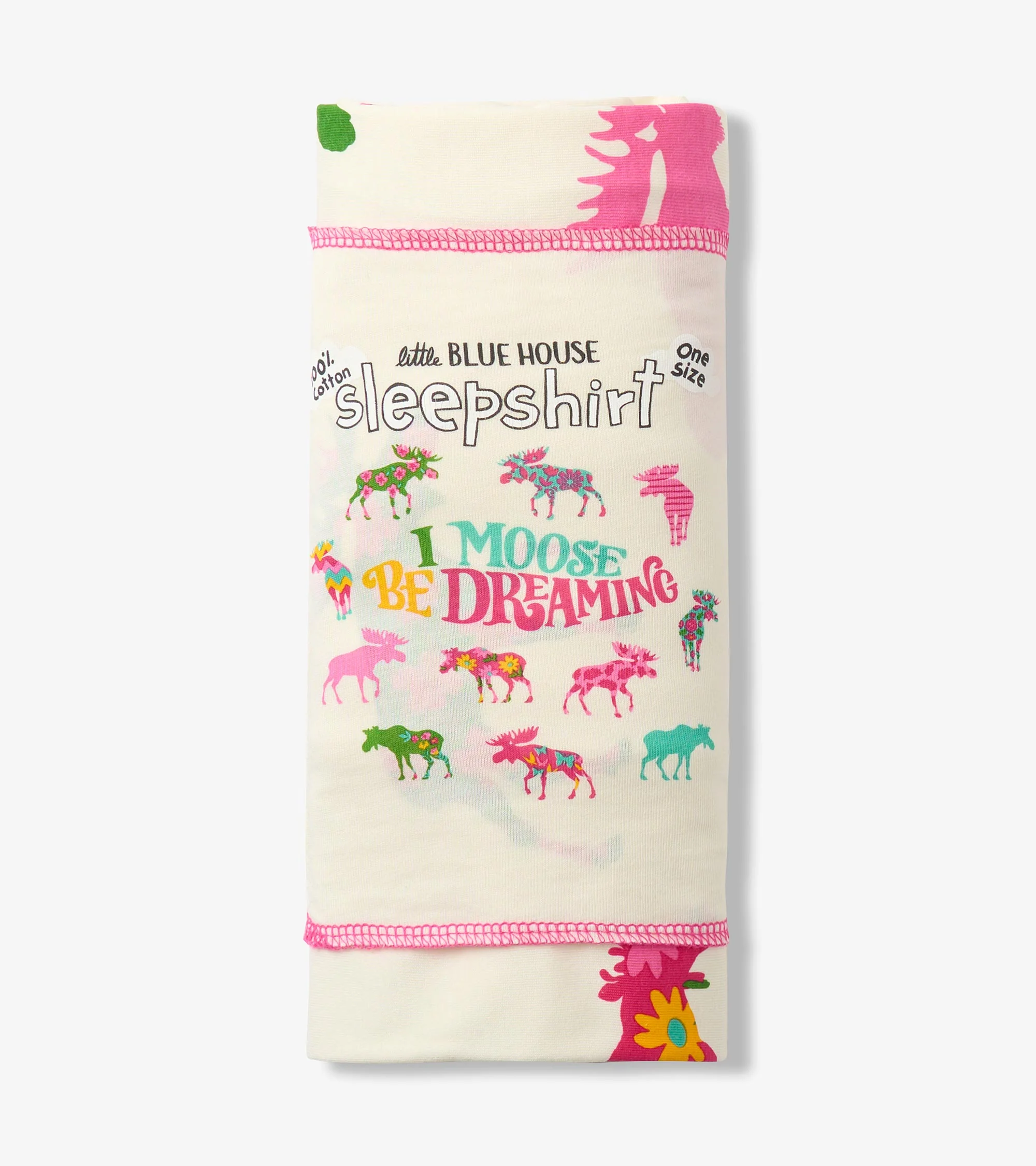 I Moose Be Dreaming Women's Cotton Sleepshirt - Image 3