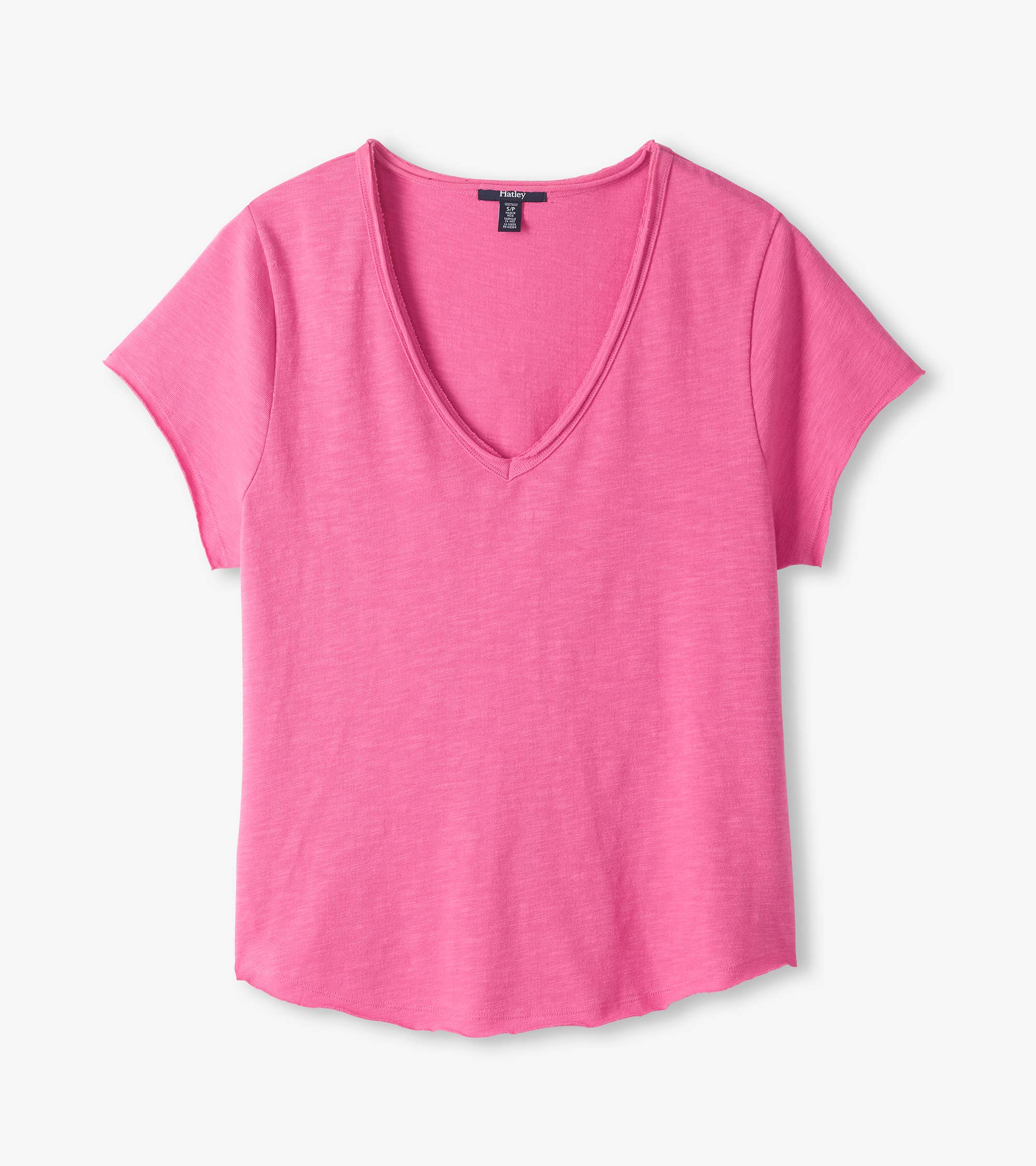 Sadie V-Neck Tee - Super Pink - Image 2