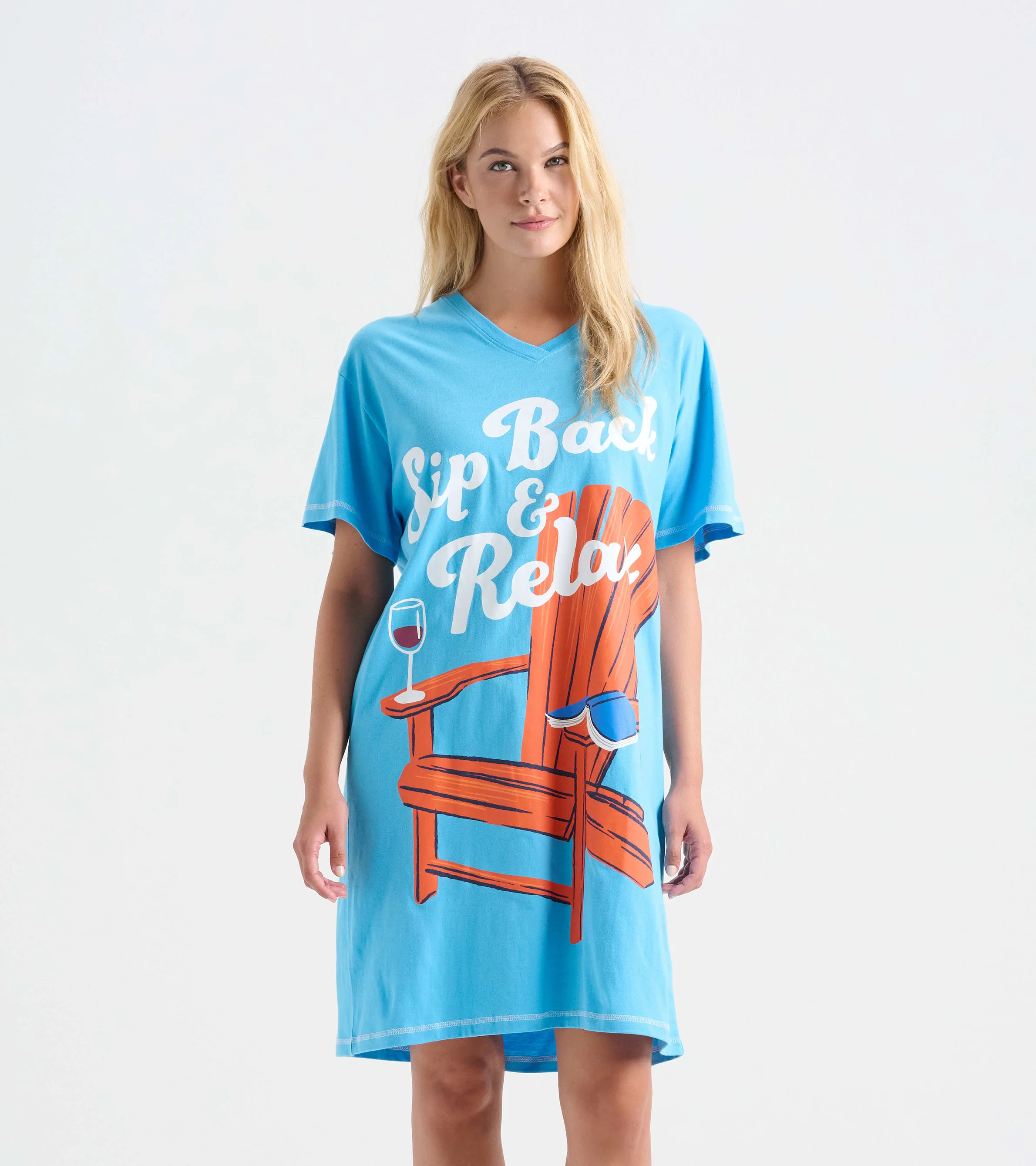 Sip Back and Relax Women's Cotton Sleepshirt