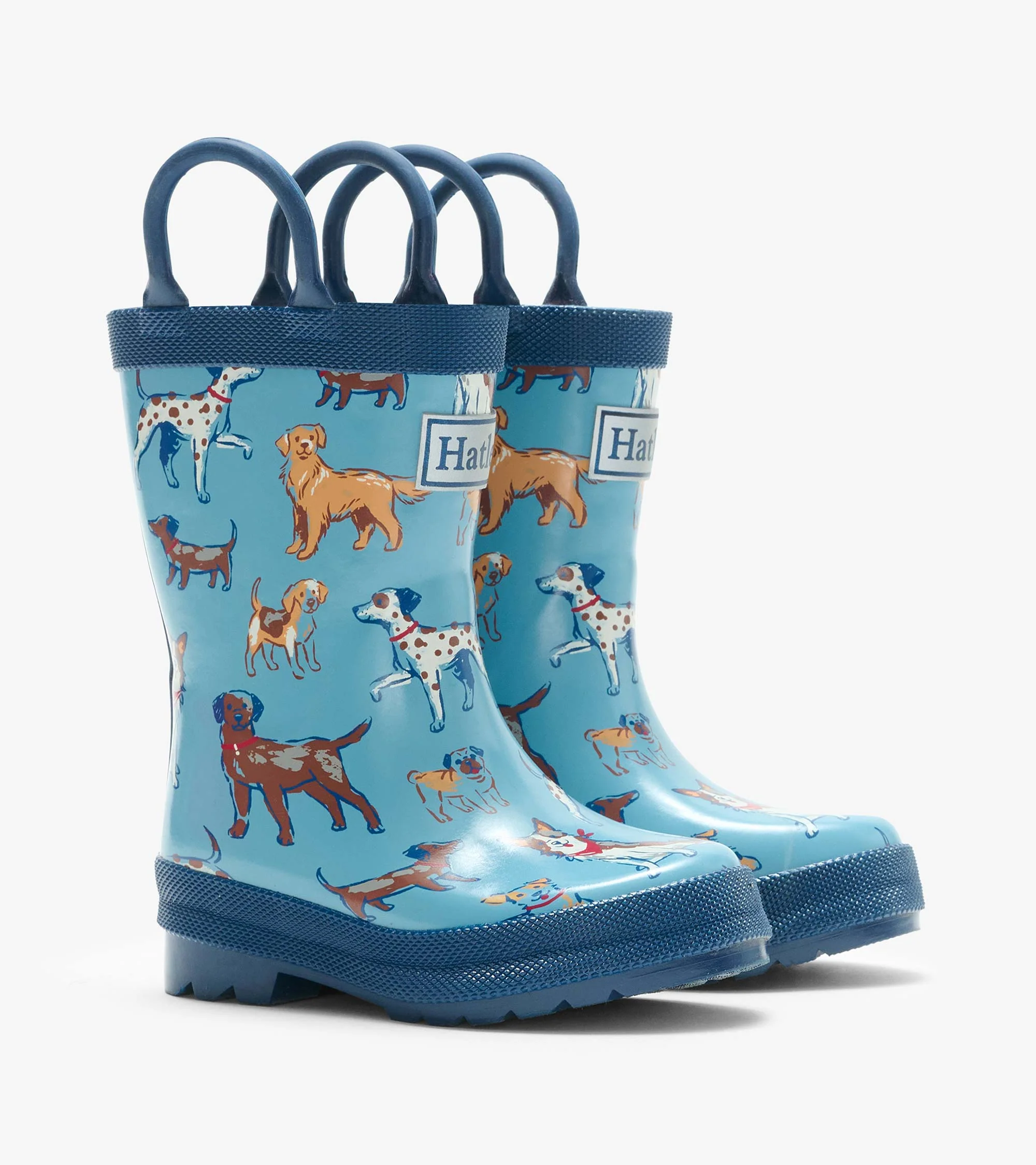 Toddler Boys Blue Little Pups Rain Boots