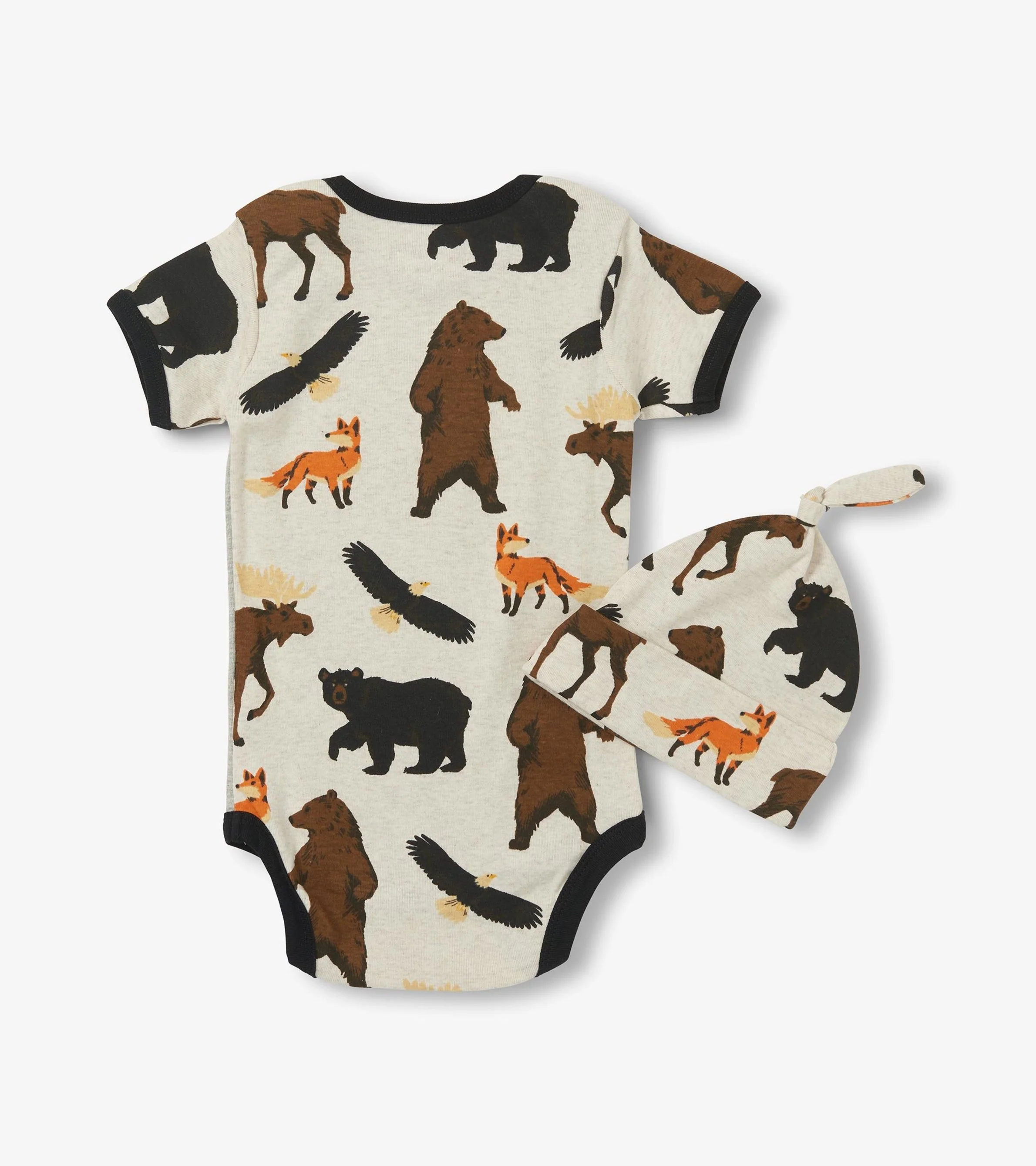 Wildlife Baby Bodysuit & Hat - Image 2
