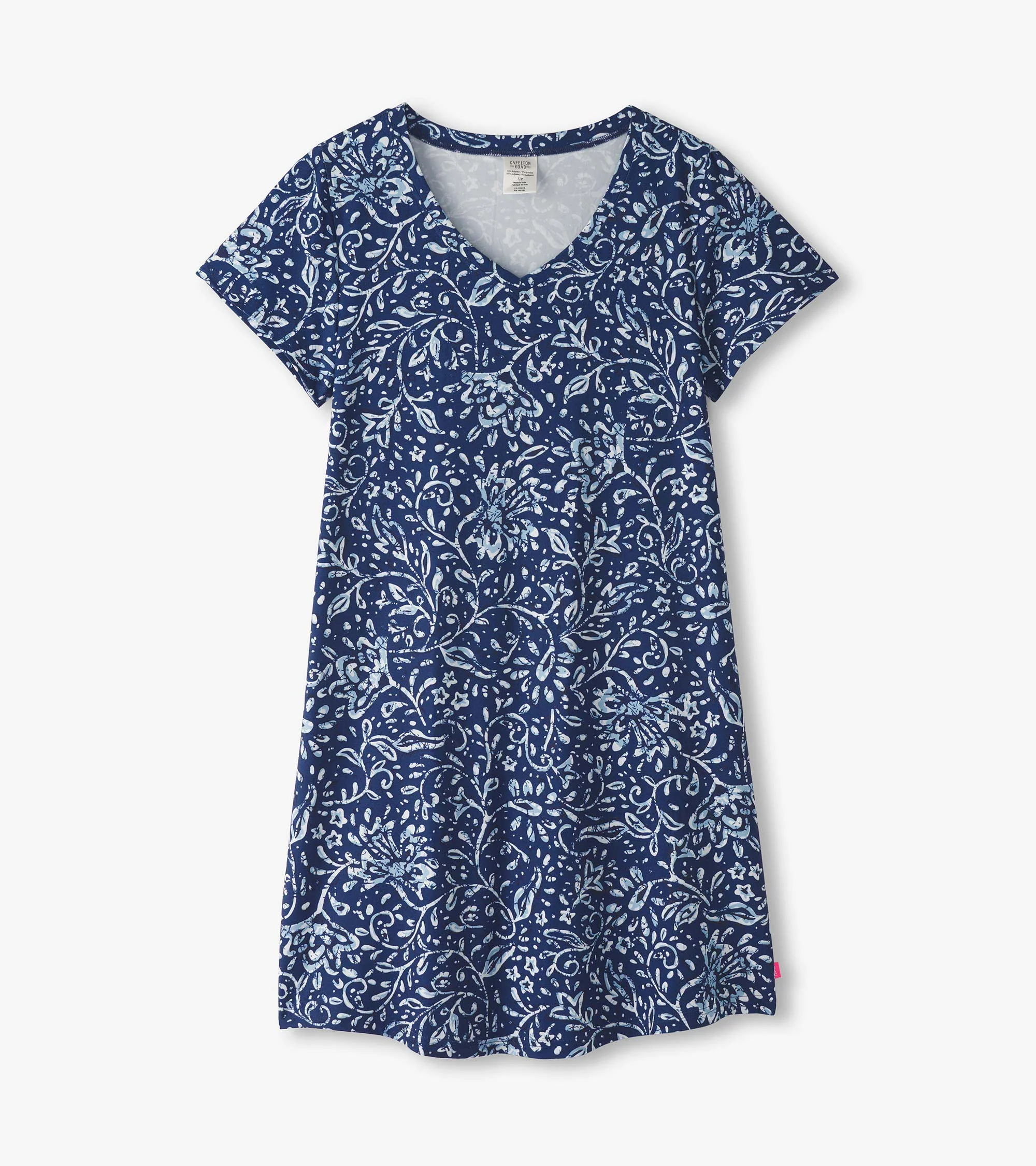 Women's Batik Flowers Polyknit Nightdress - Image 2
