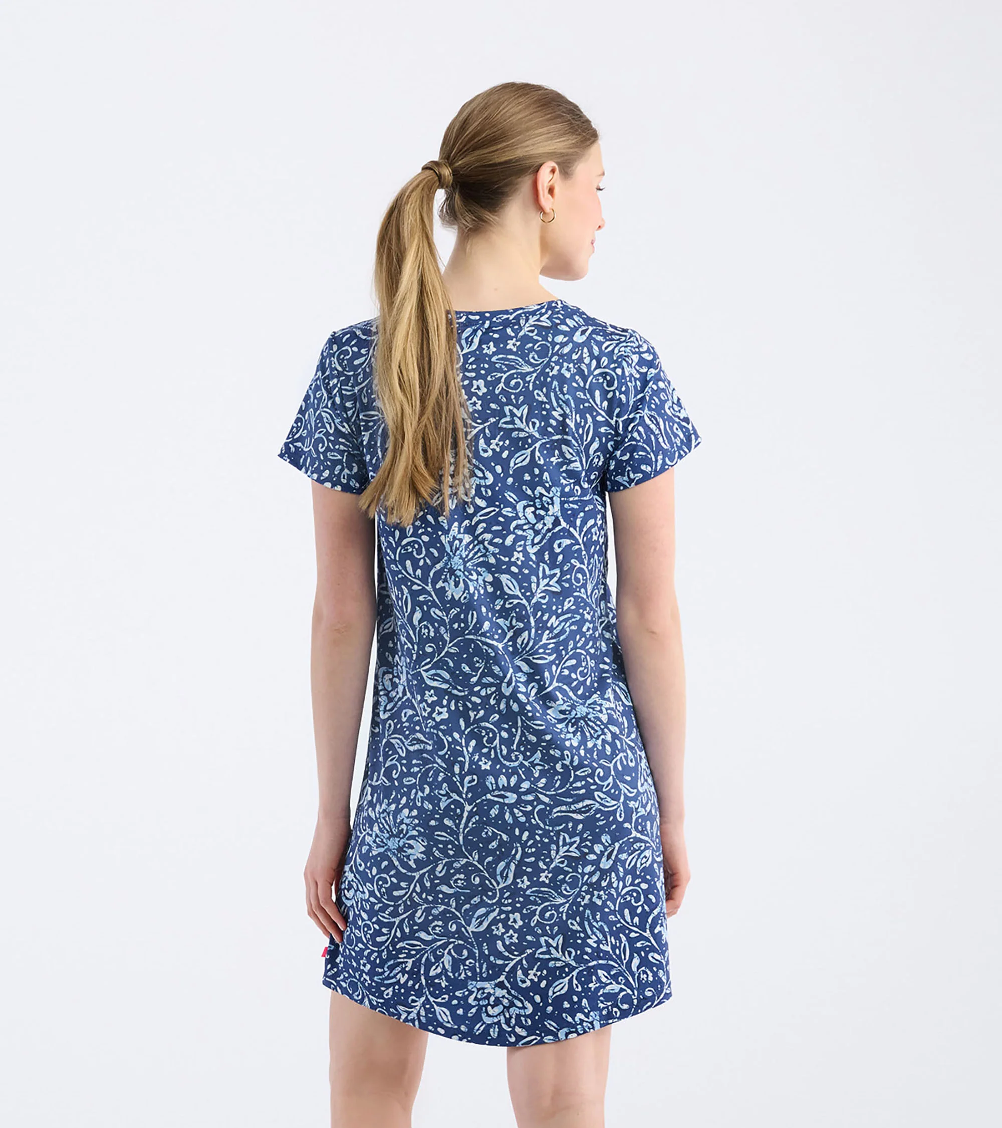 Women's Batik Flowers Polyknit Nightdress - Image 3