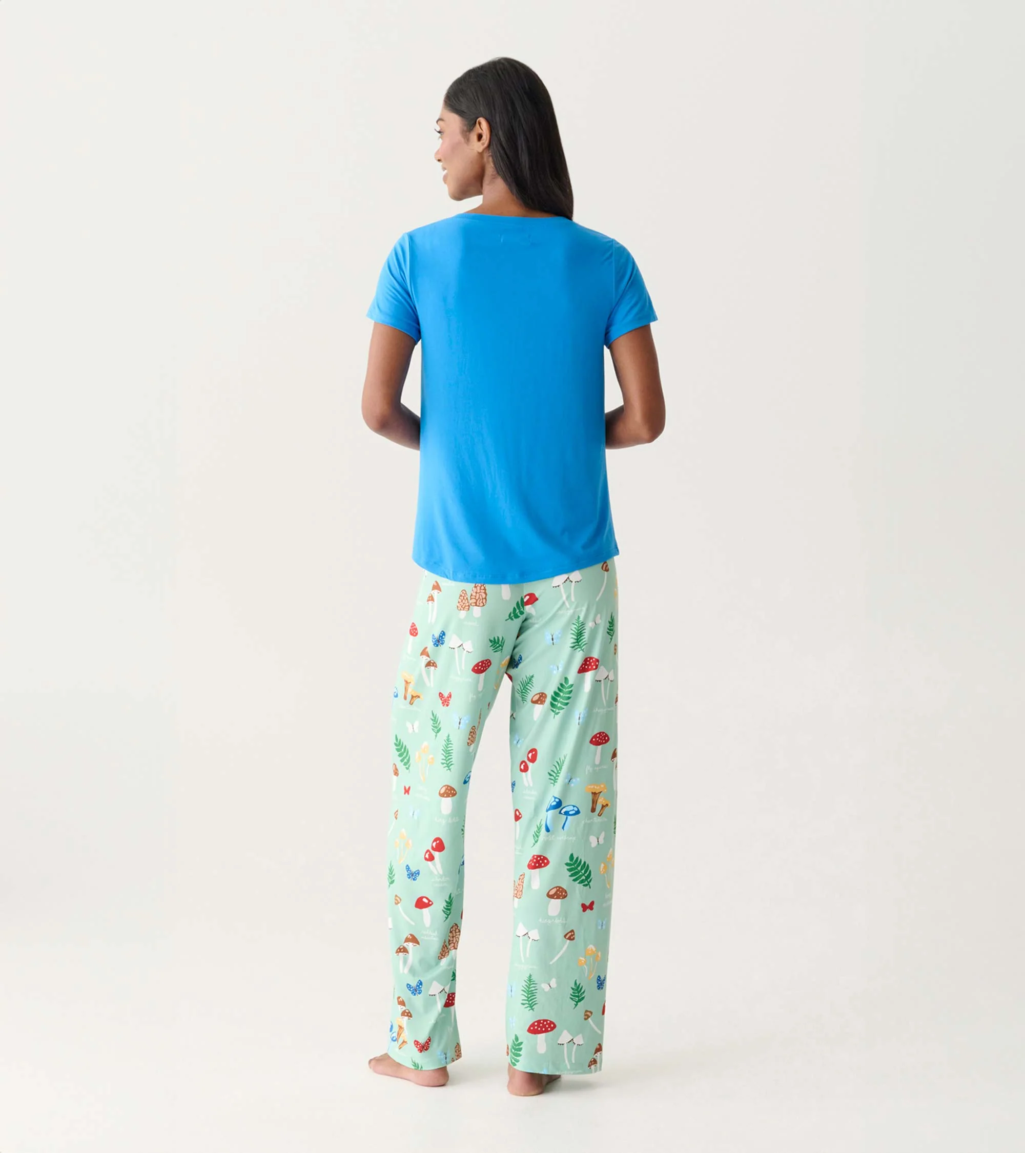 Women's Blue Polyknit V-Neck T-Shirt - Image 4
