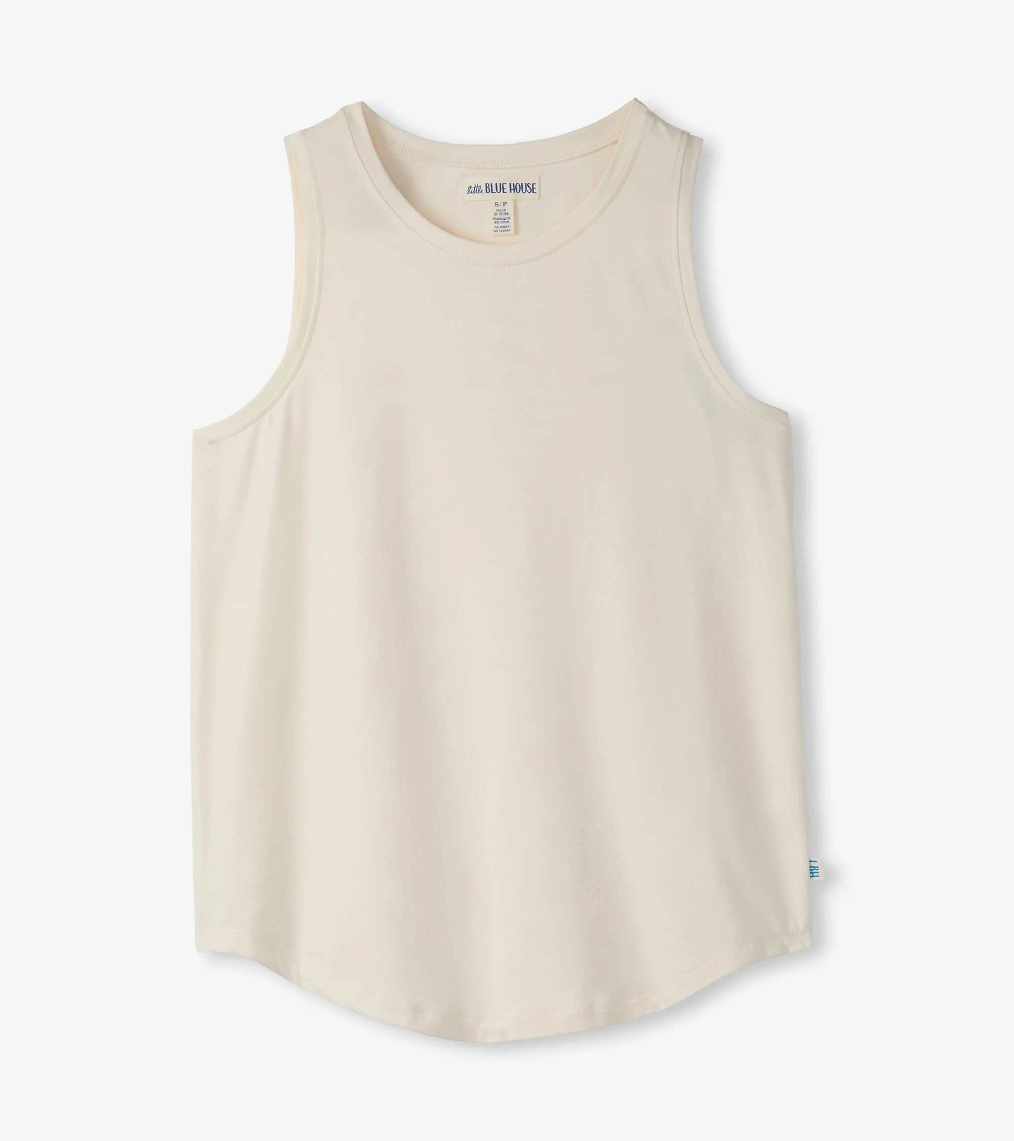 Women's Cream Polyknit Pajama Tank - Image 5
