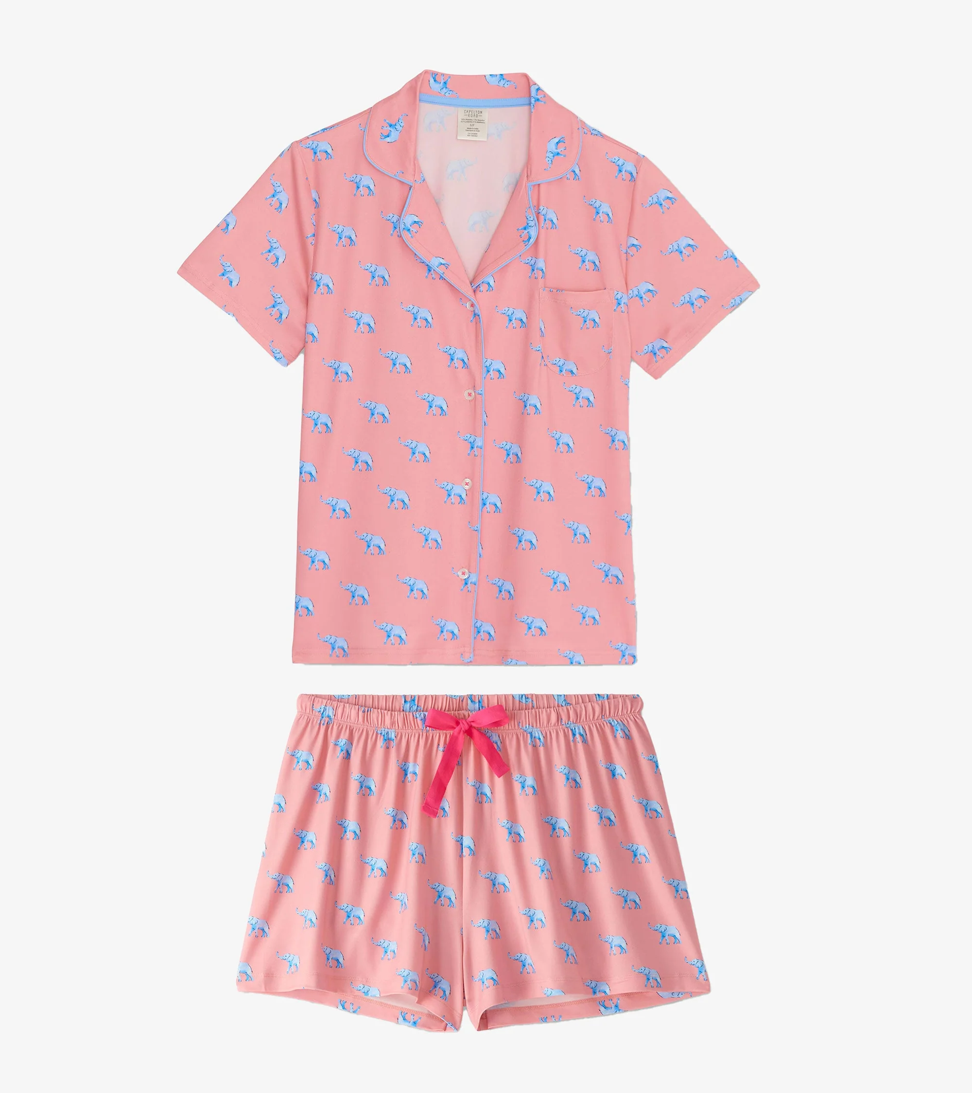 Women's Elephants Polyknit Short Pajama Set - Image 2