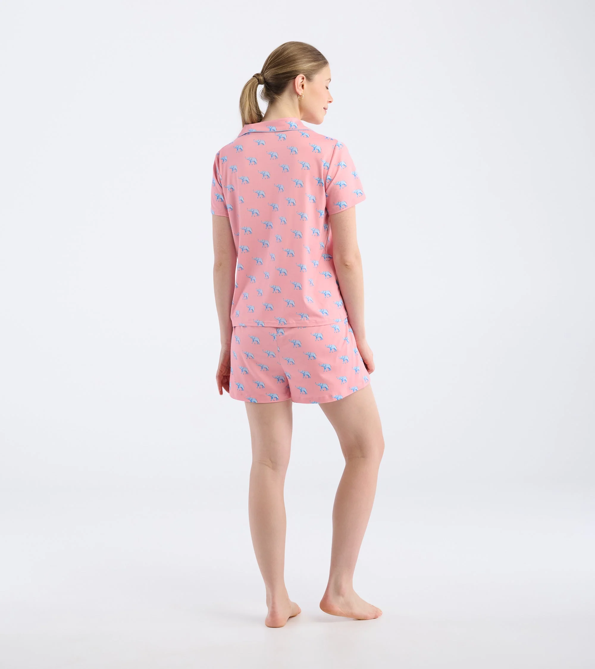 Women's Elephants Polyknit Short Pajama Set - Image 3