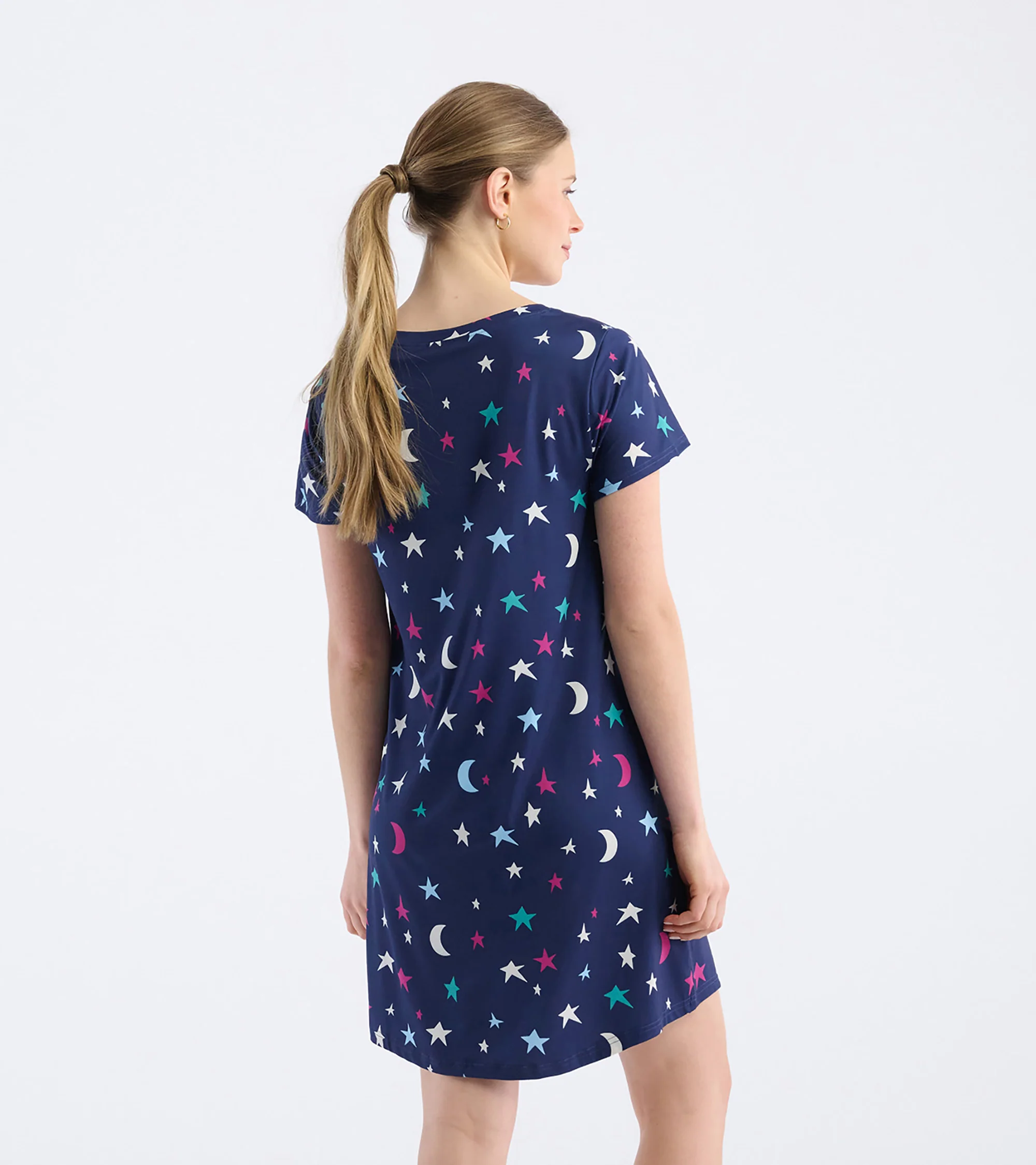 Women's Starry Night Polyknit Nightdress - Image 3