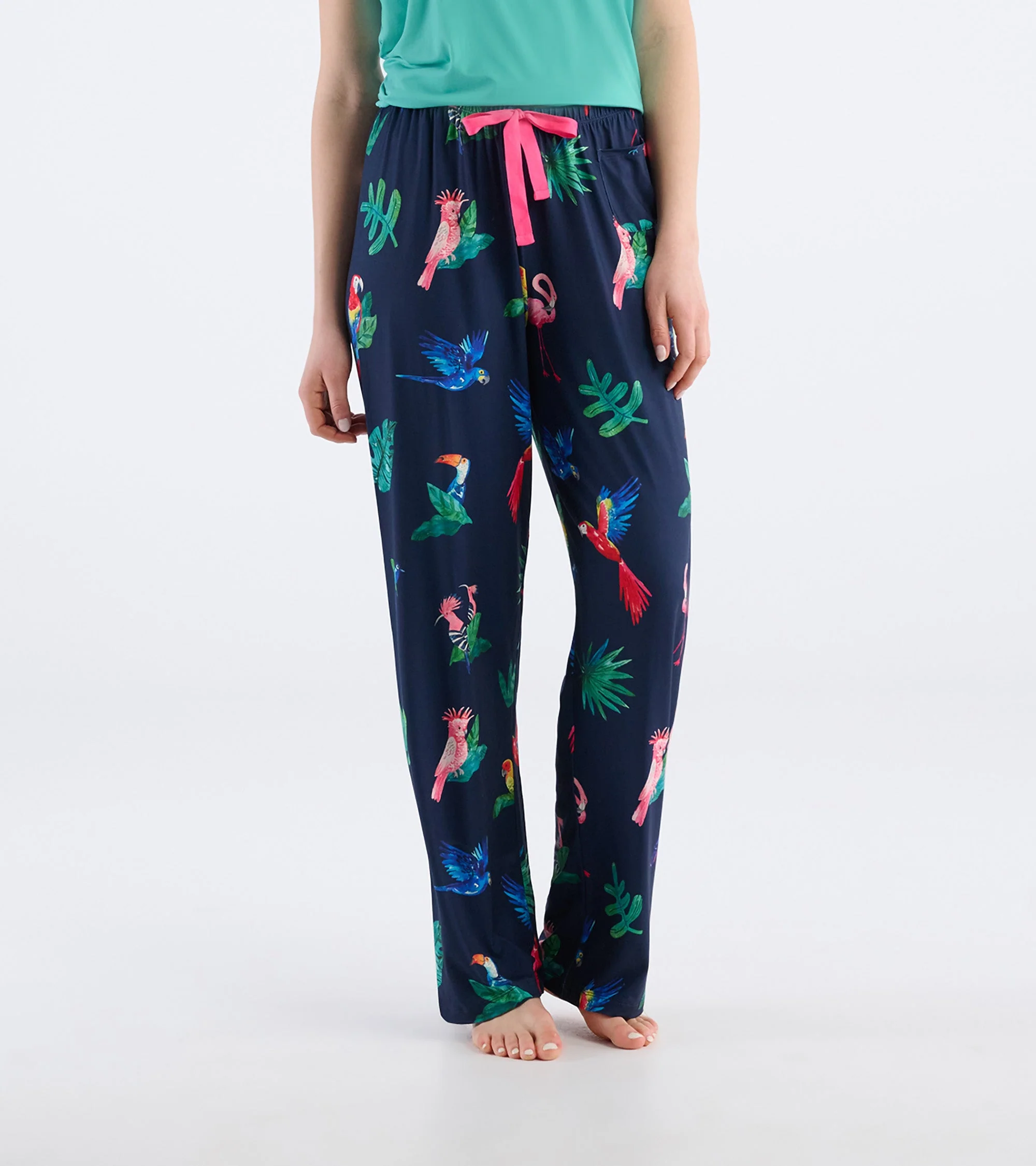 Women's Tropical Birds Polyknit Pajama Pants